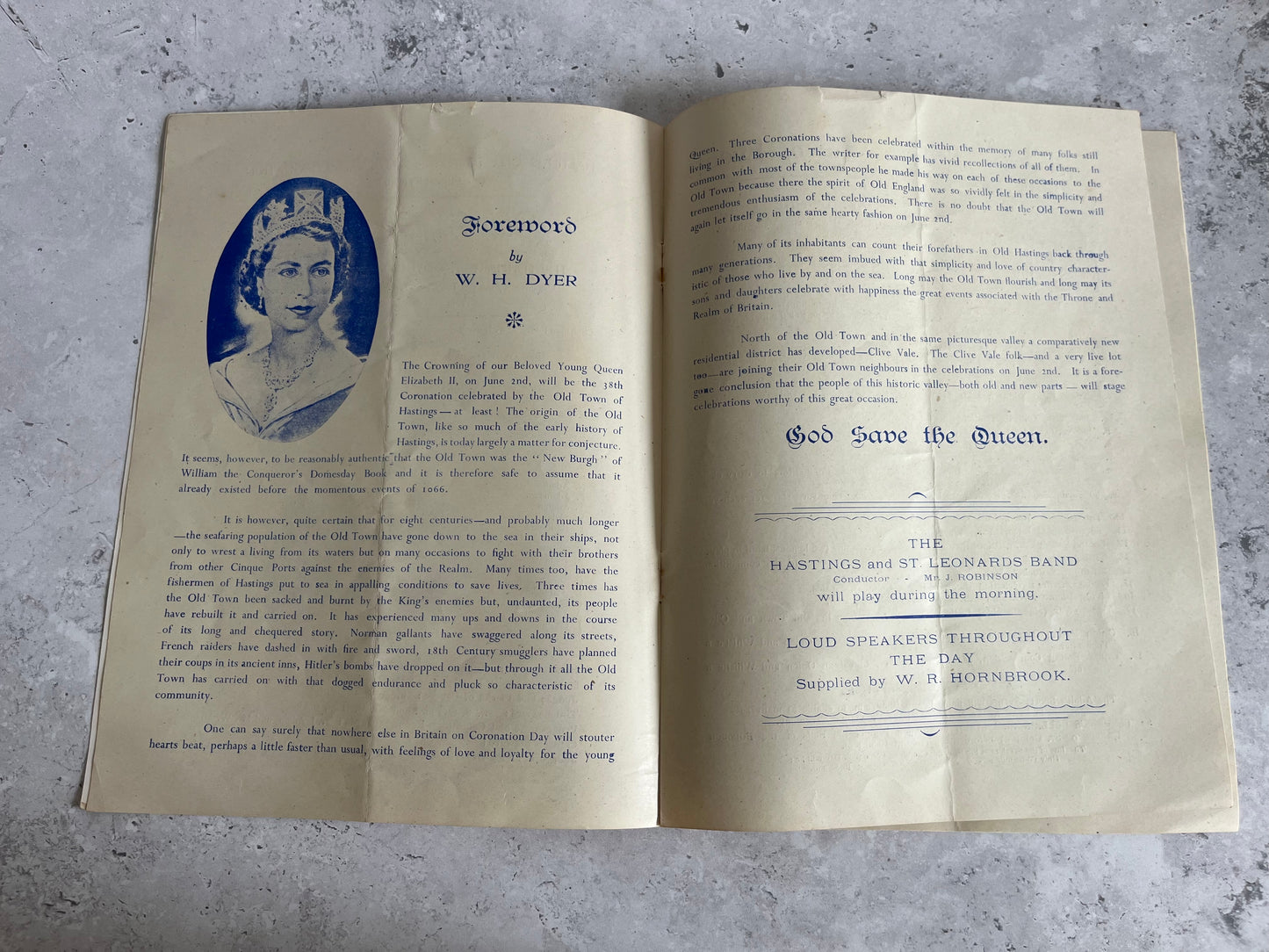 Hastings 1953 Old Town Coronation Celebration Official Programme