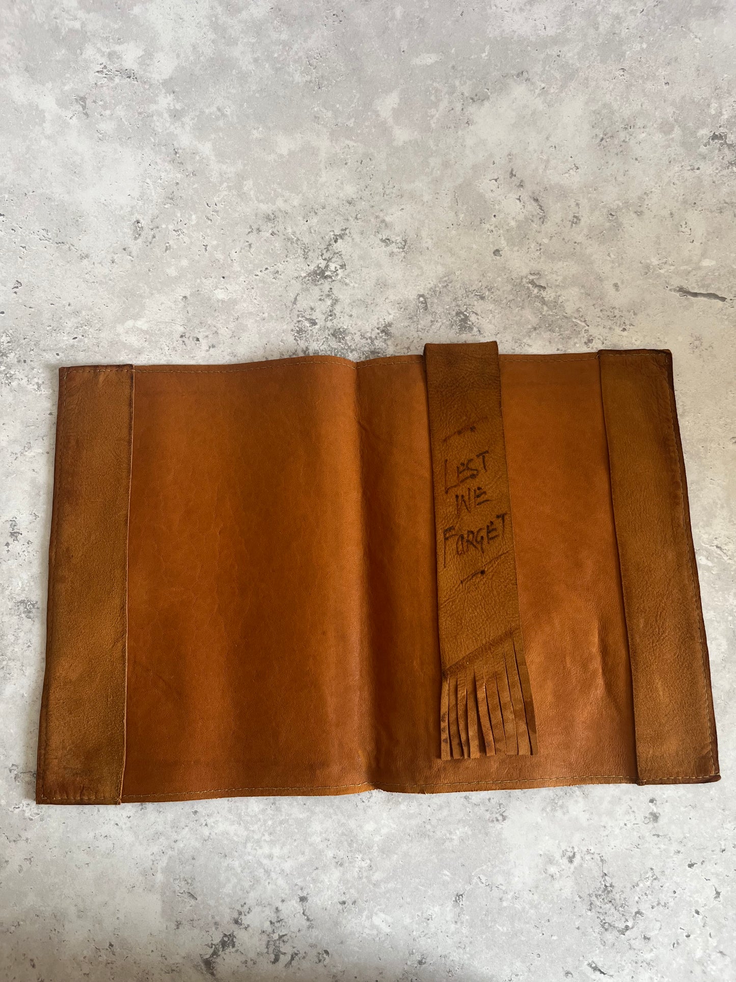 Vintage Hand Painted Native American Art Book Cover Including Bookmark