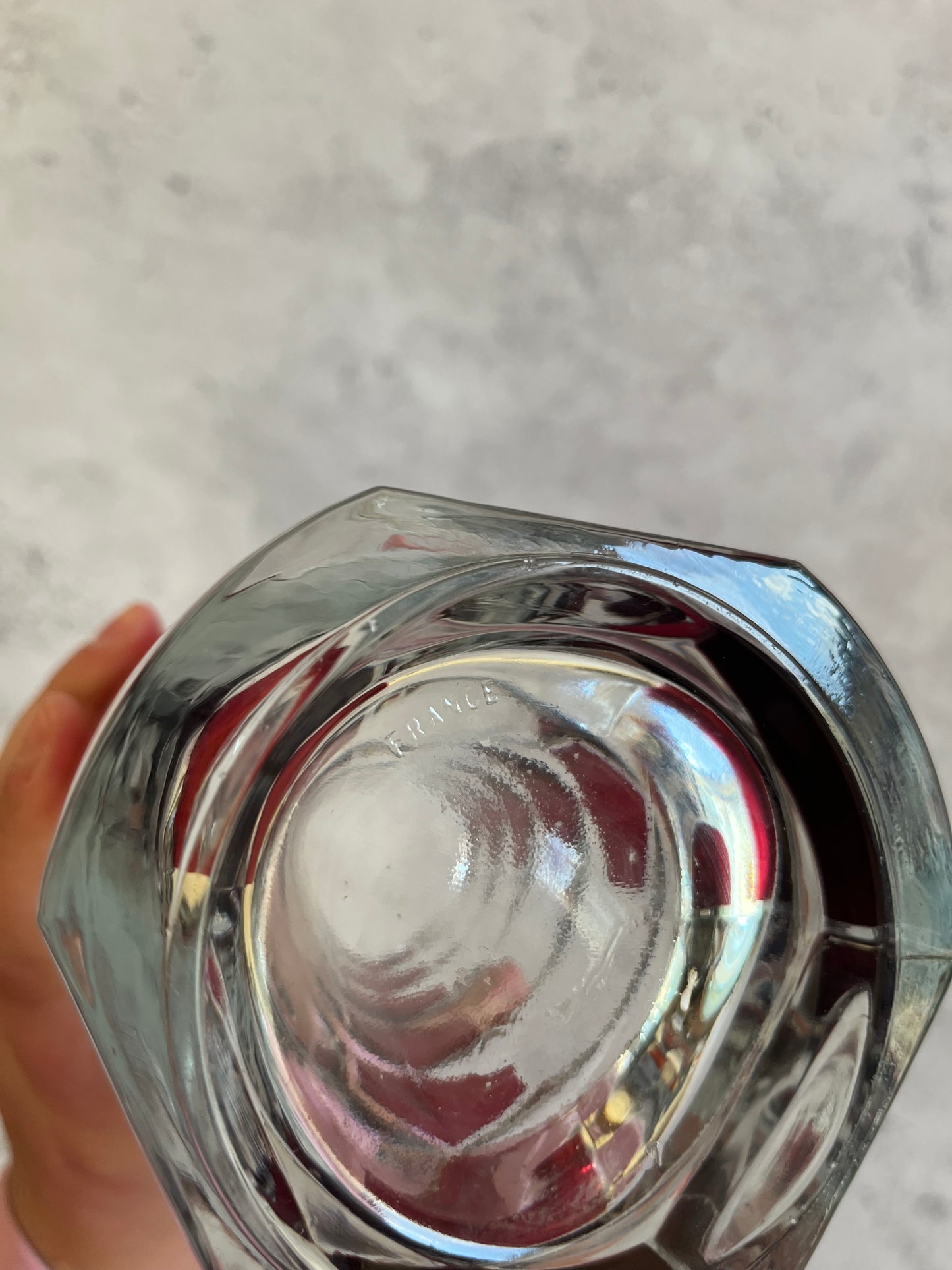 Vintage Luminarc Windsor Rubis Glass Vase 24cm H Retro 1970’s Style
