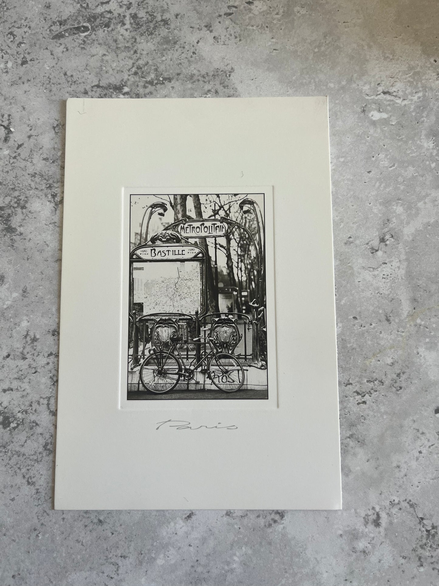 ‘Métro, boulot, vélo’ Subway, Work Bike By Thierry Colin Paris Photography Blank Postcard
