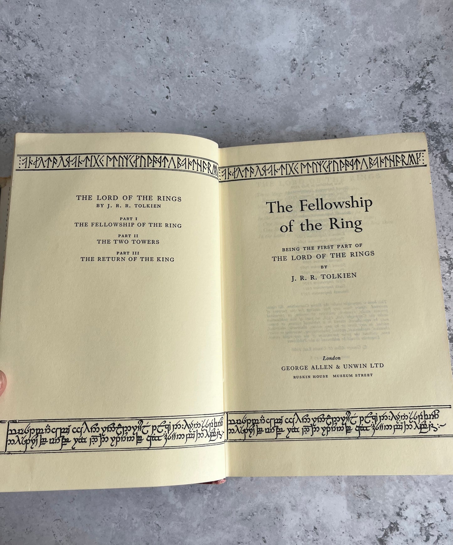 The Fellowship Of The Ring By J R R Tolkien Hardback George Allen & Unwin 1973 Ed.