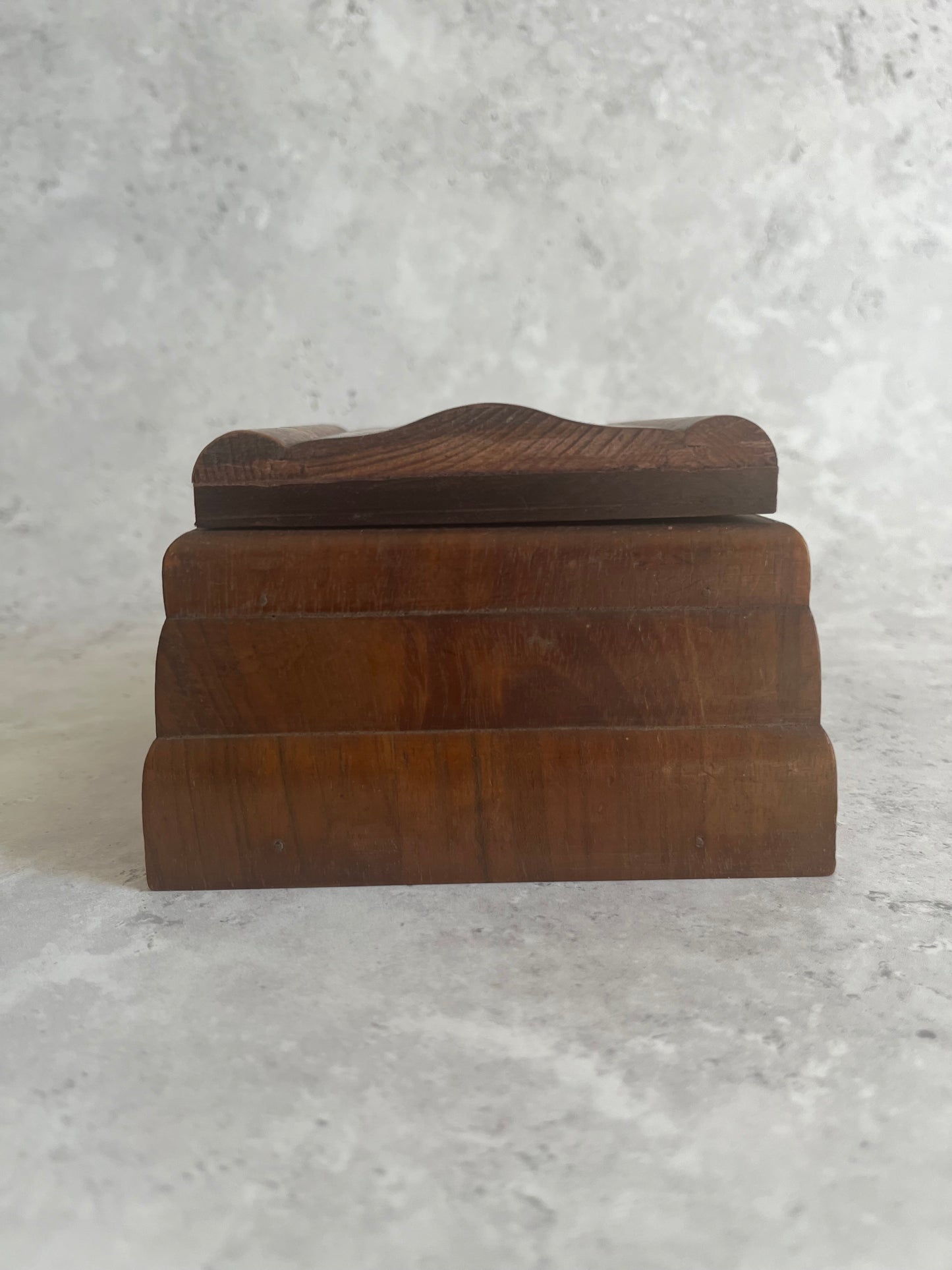 Art Deco Shaped Wooden Box Desktop Storage Box