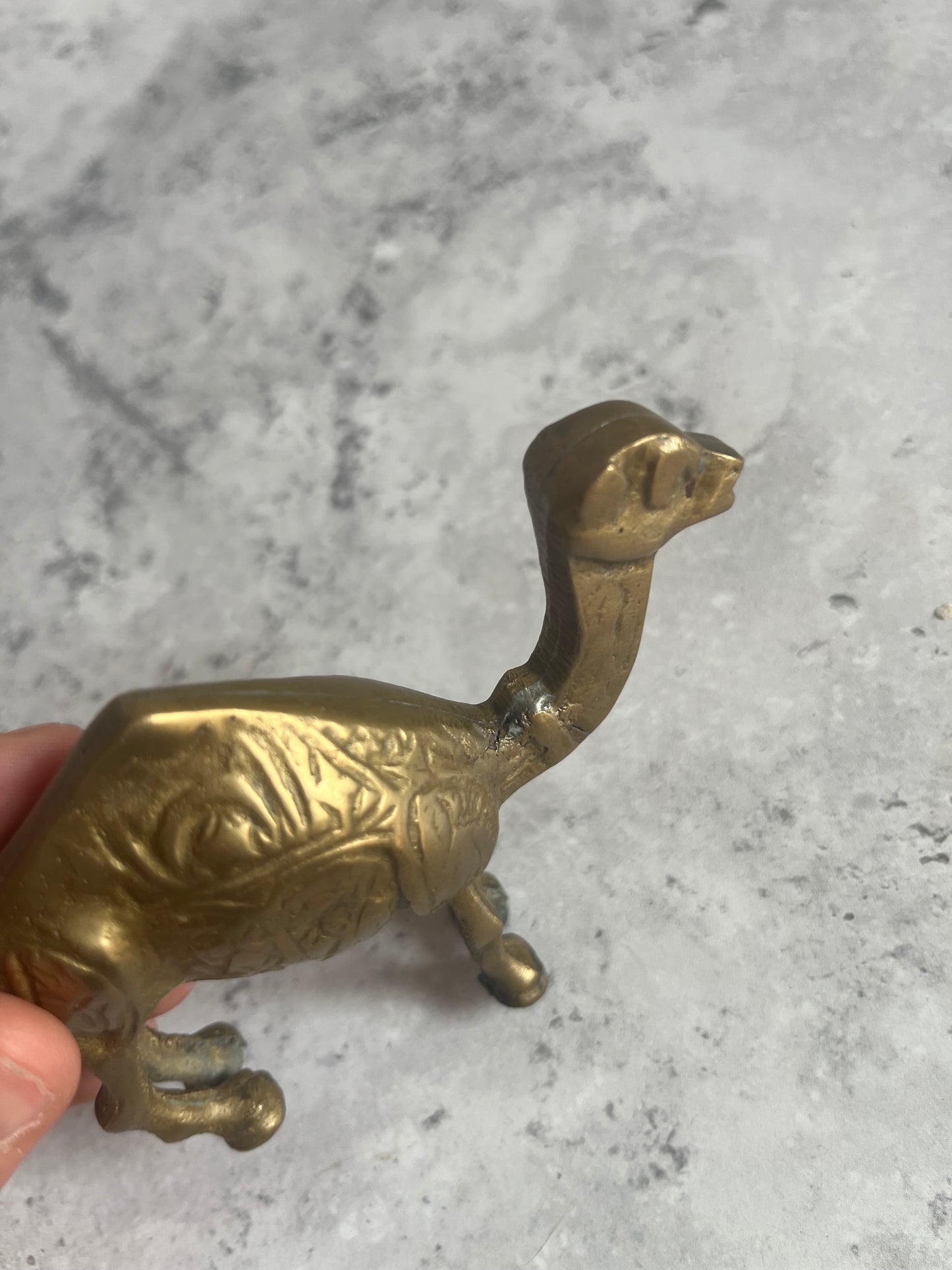 Vintage Brass Camel Ornament Mid Century Style Animal Figurine