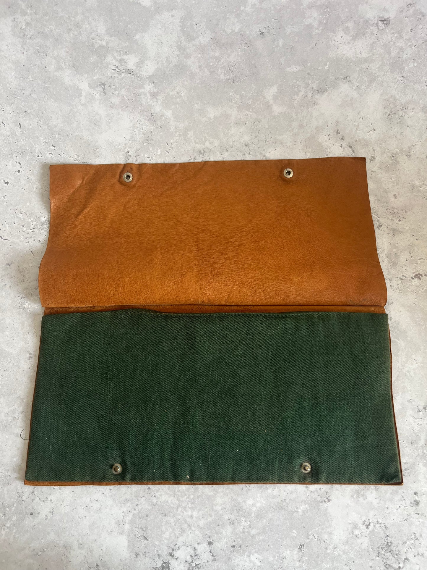 Vintage Hand Painted Native American Design Leather Glove Case
