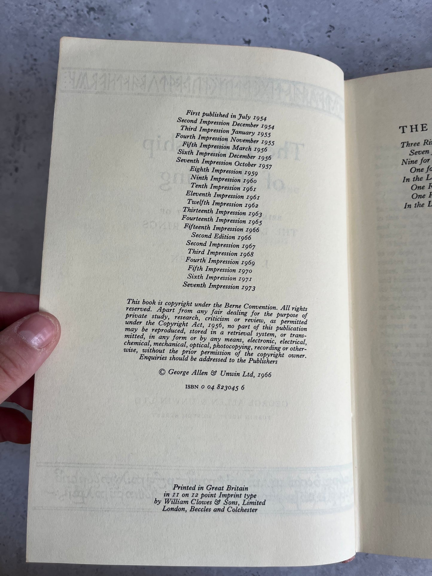The Fellowship Of The Ring By J R R Tolkien Hardback George Allen & Unwin 1973 Ed.