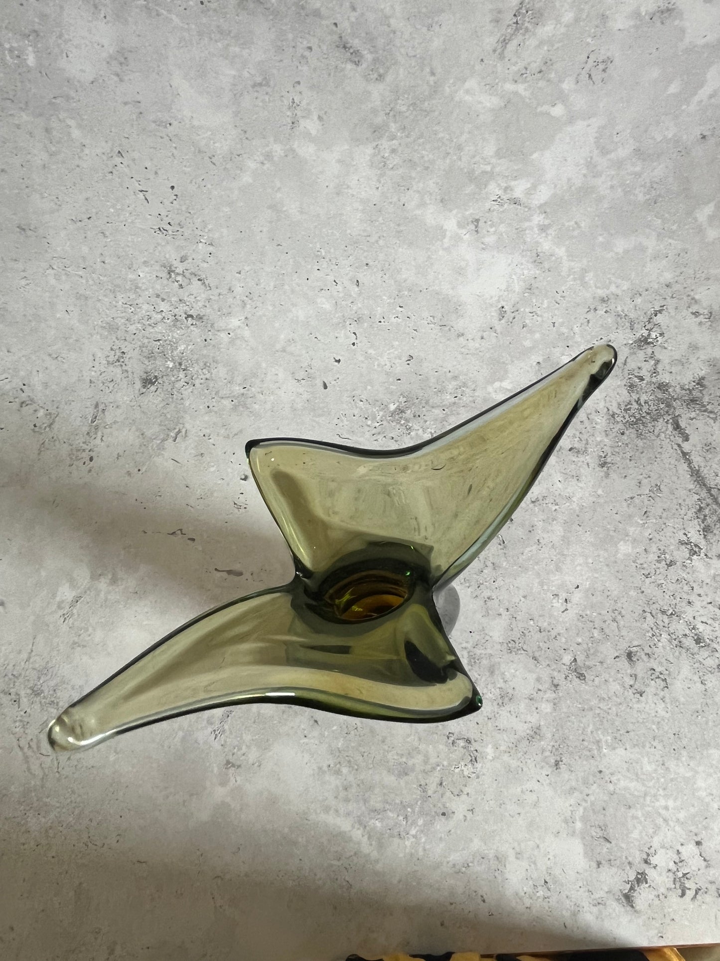 Vintage Murano Sommerso Glass Vase Fishtail or Beak Style Glass Vase