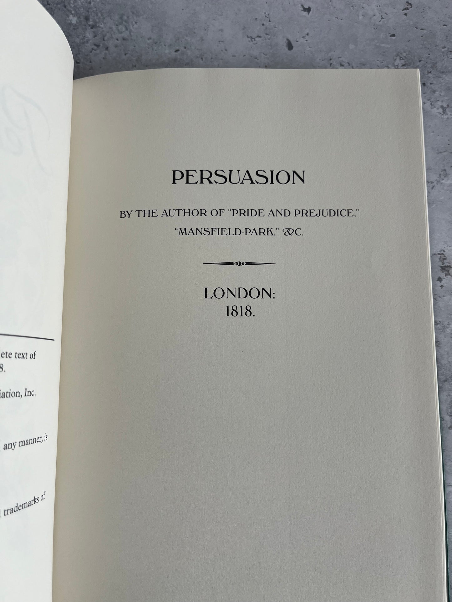Persuasion By Jane Austen 2007 Reader's Digest Edition Hardback Book Rare Edition