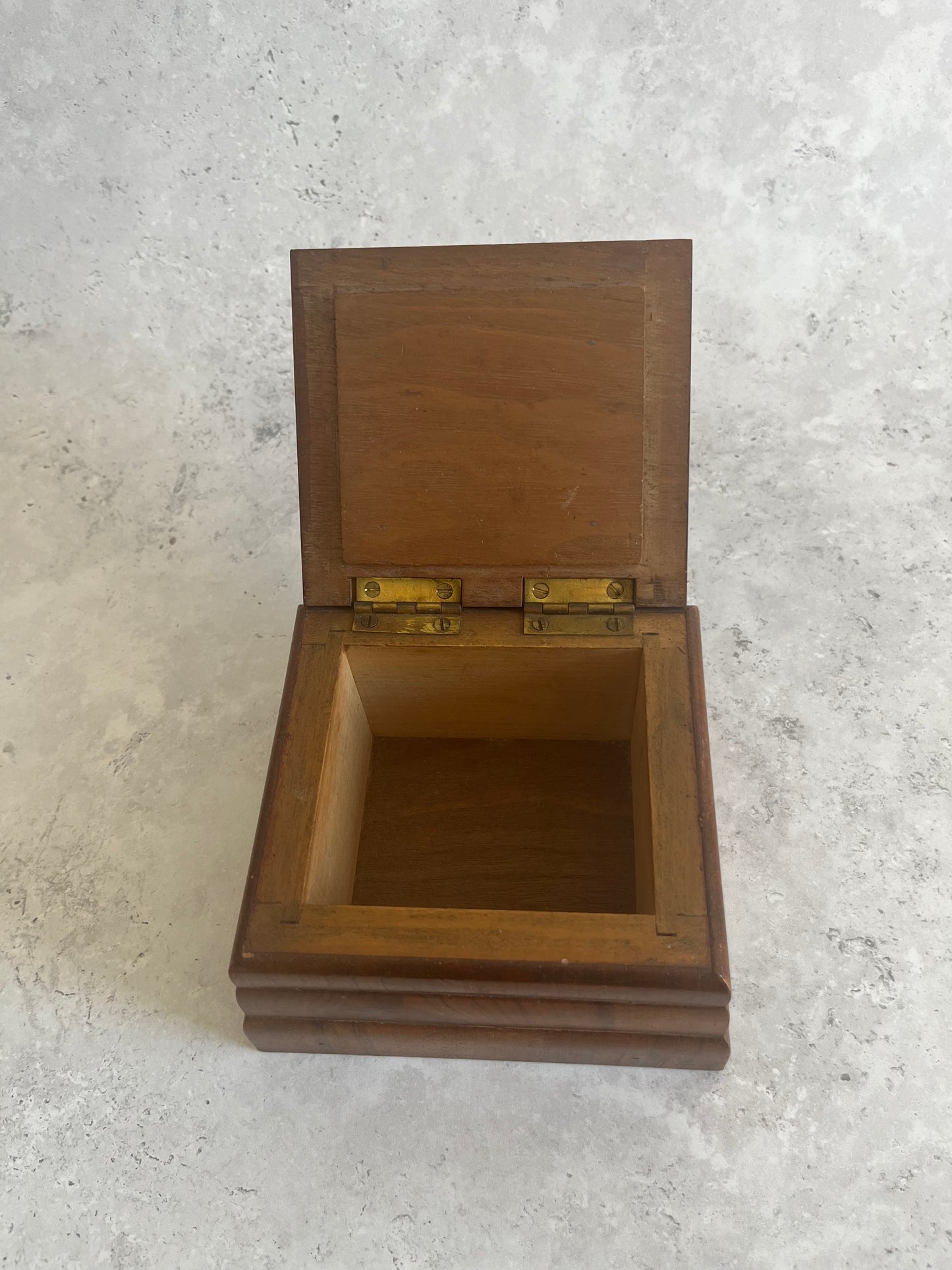 Art Deco Shaped Wooden Box Desktop Storage Box