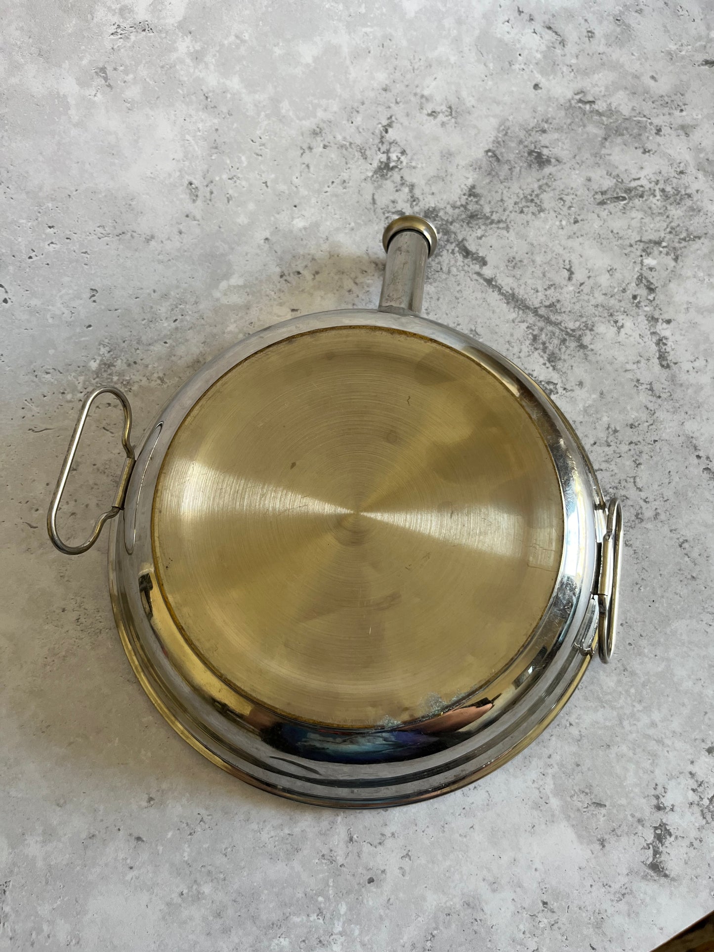 Vintage German Children’s Warming Bowl Retro Design With Metal Surround