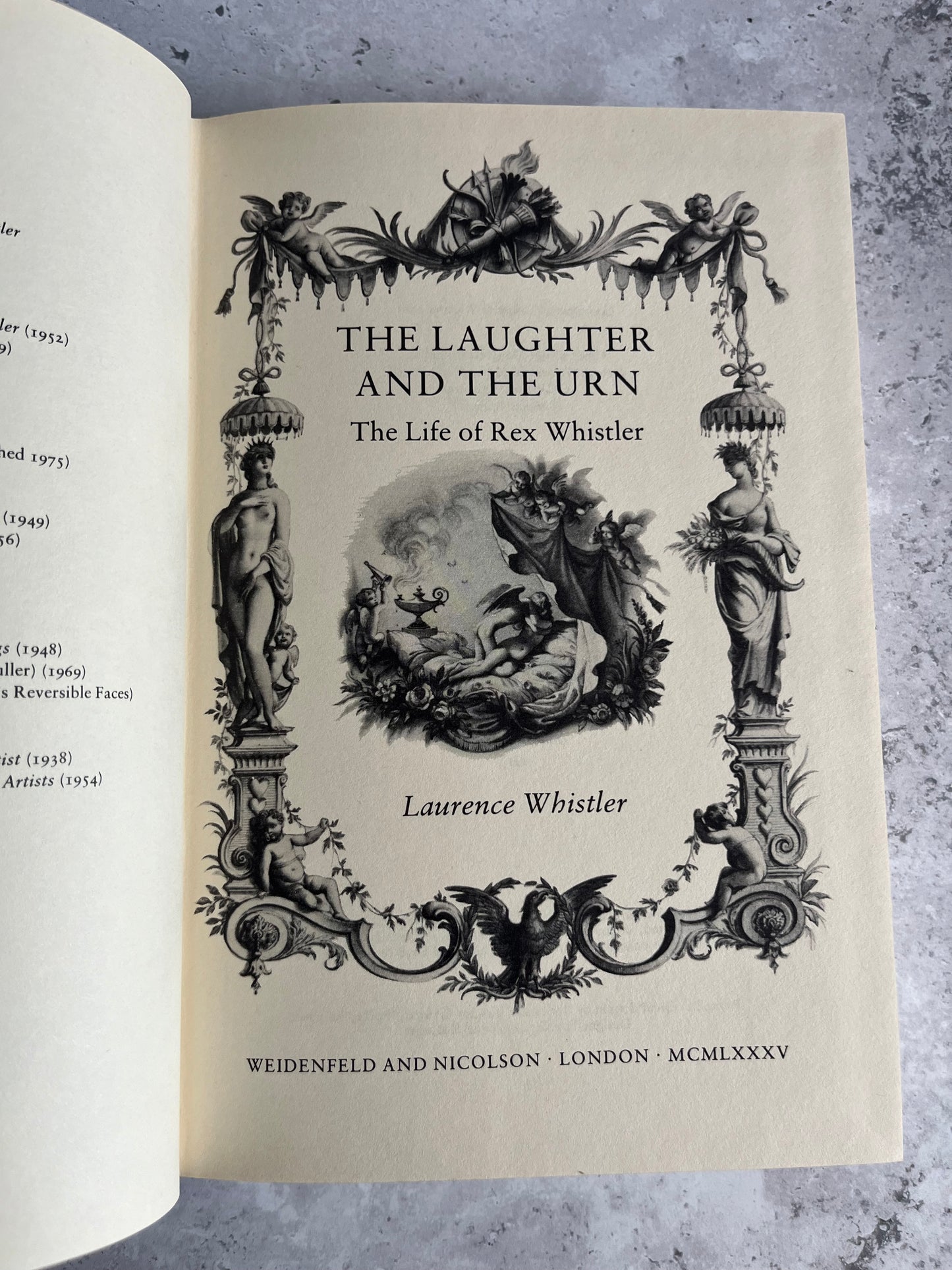 First Edition The Laughter And The Urn: The Life Of Rex Whistler By Laurence Whistler