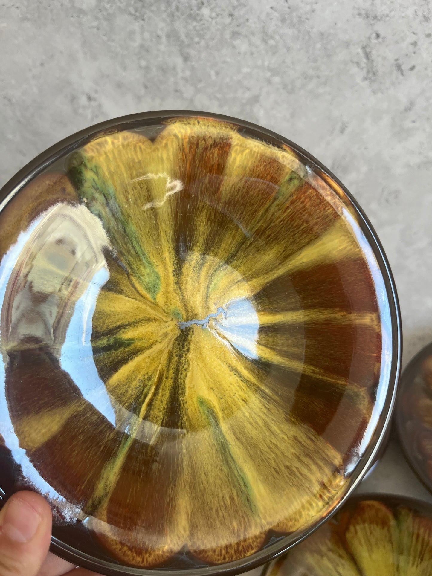 Vintage Russian Zik Konakovo Set Of 5 Side Plates Art Pottery Plate Set