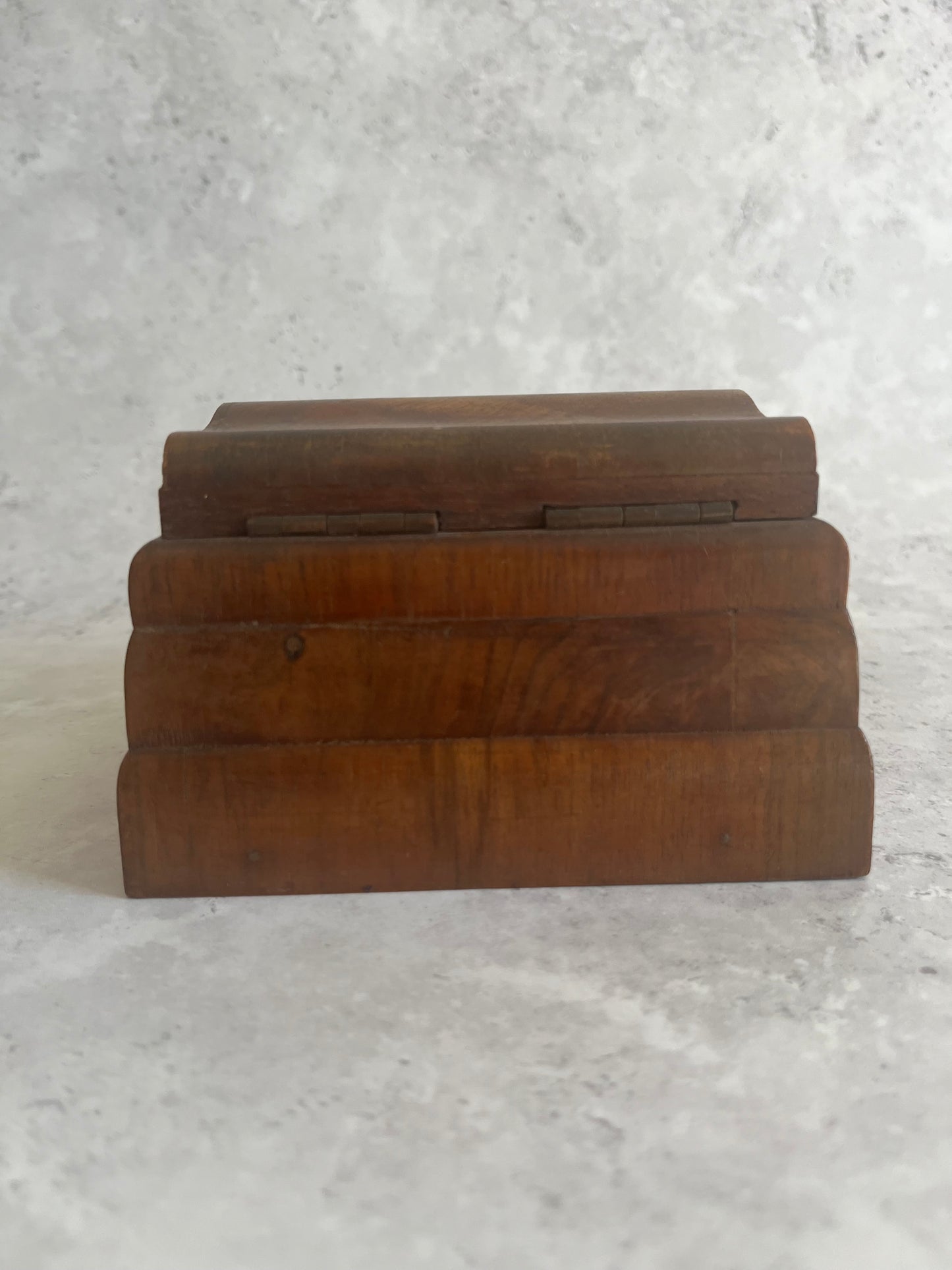 Art Deco Shaped Wooden Box Desktop Storage Box