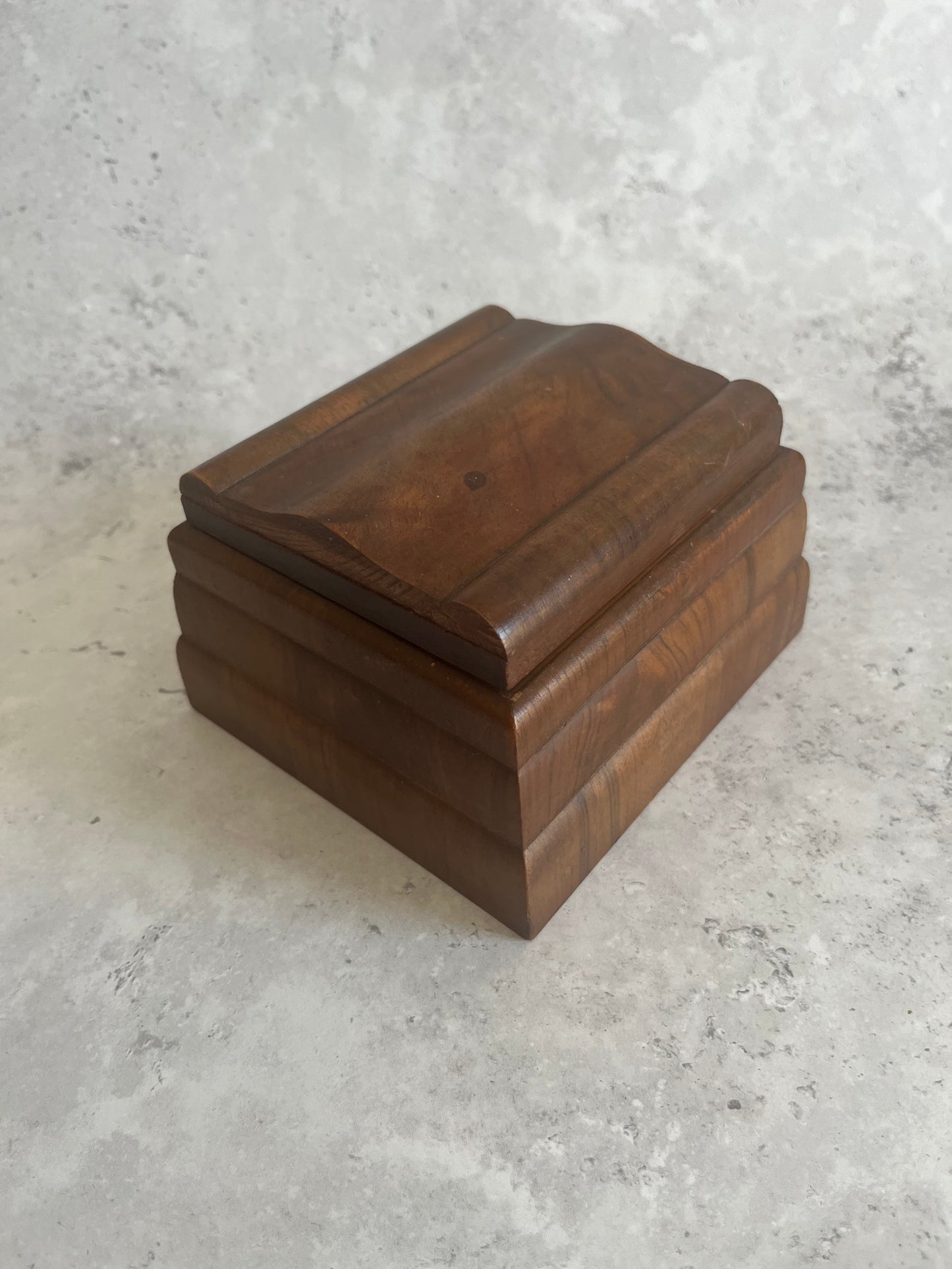 Art Deco Shaped Wooden Box Desktop Storage Box