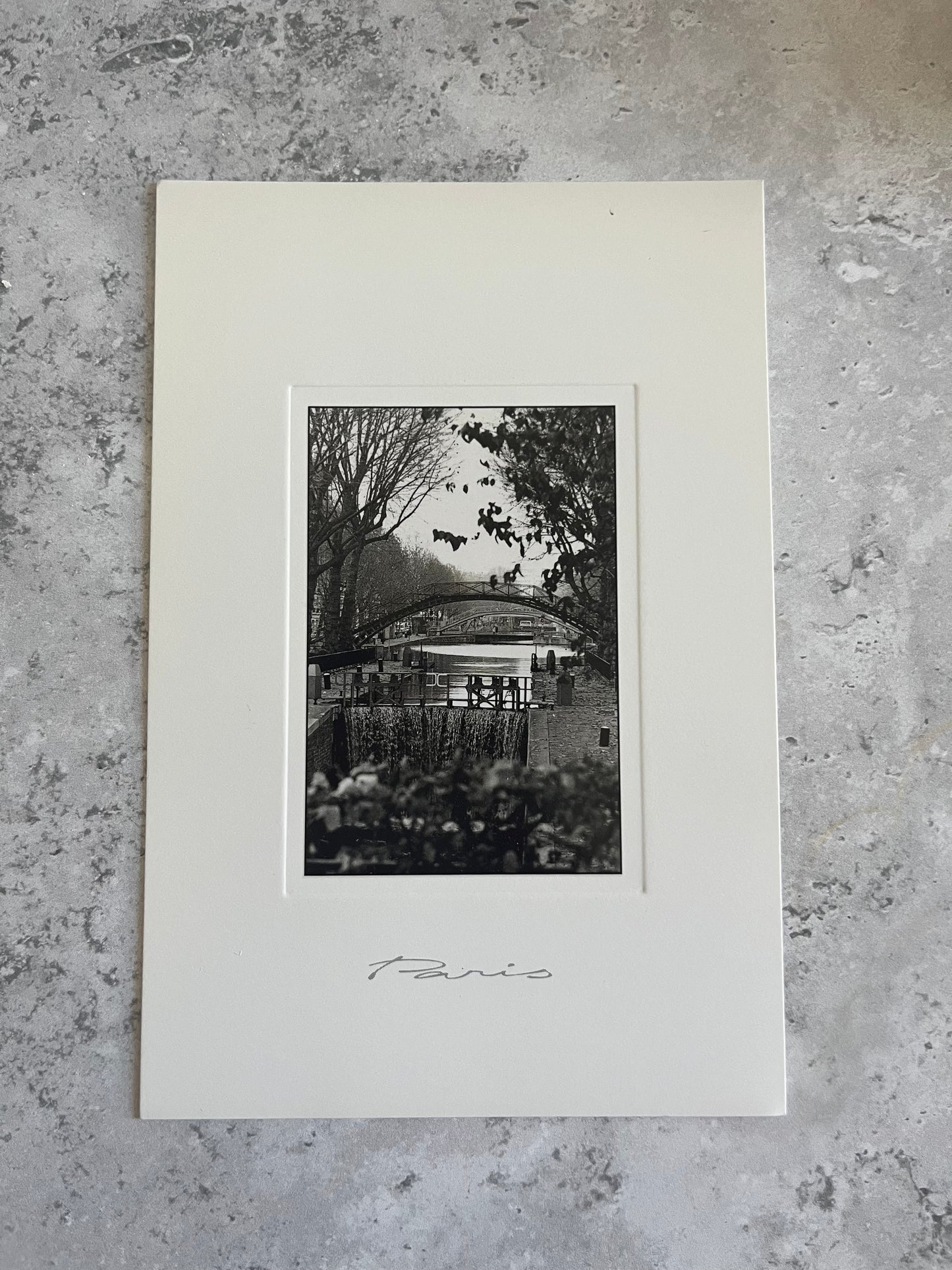 ‘Le Canal Saint-Martin’ By Thierry Colin Paris Photography Blank Postcard