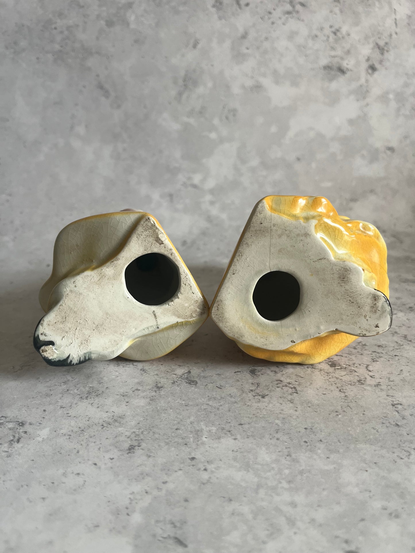 Vintage Pair Of Ceramic Bookends Boy Girl Pairing Victorian Style