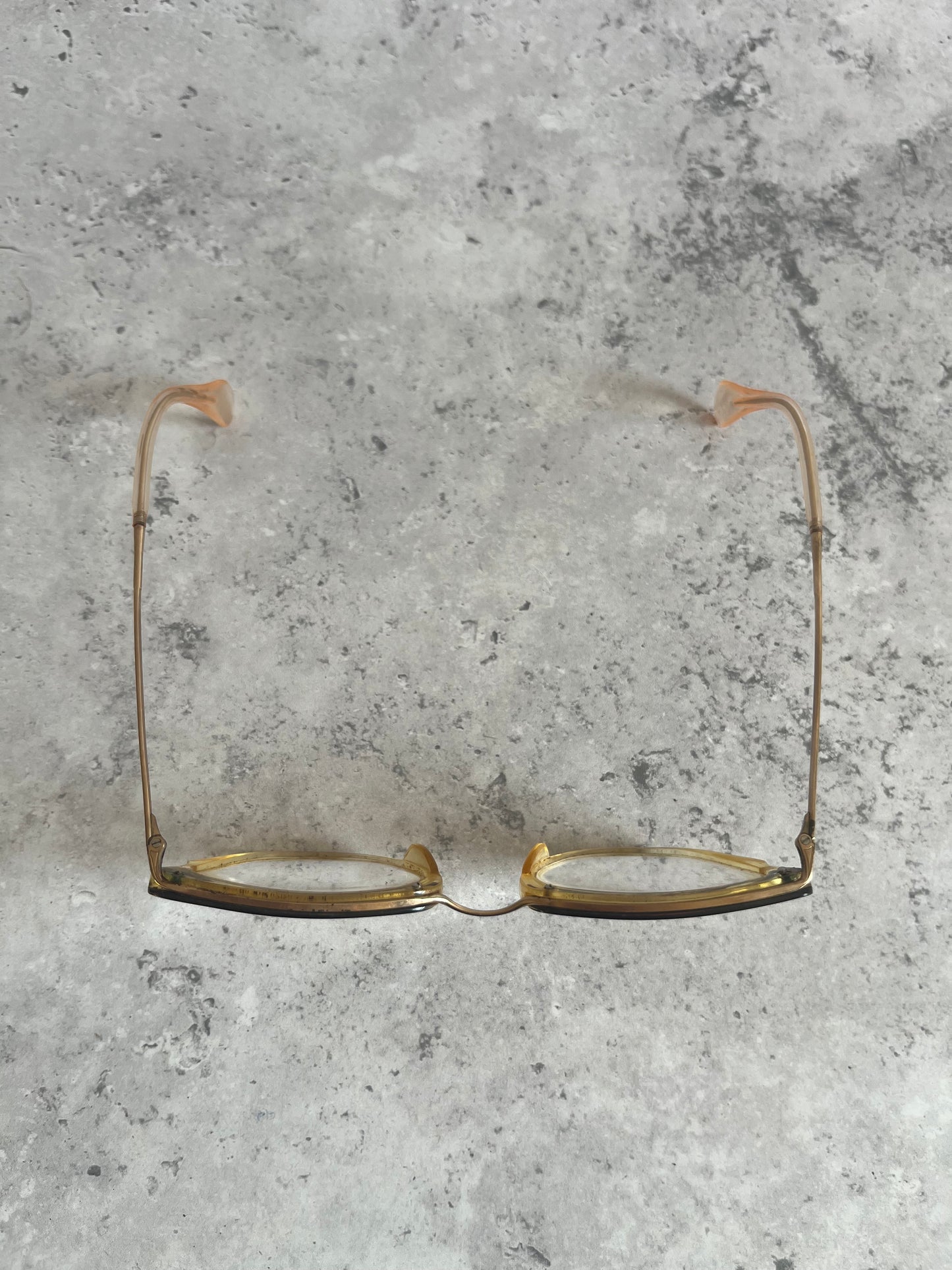 Vintage Black Clear Catseye Spectacles Adult Eyeglasses With Case