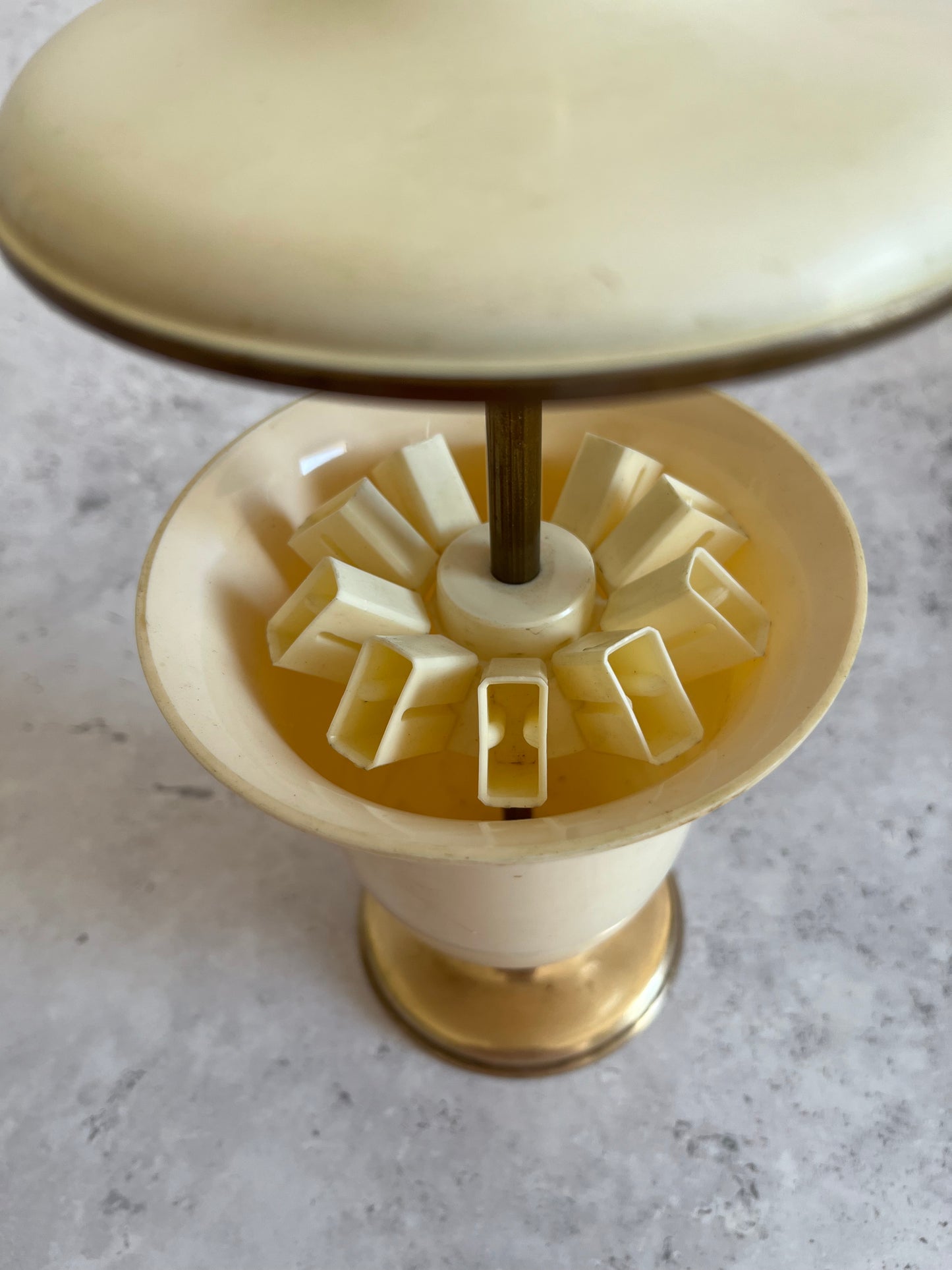 Vintage Pop Up Cigarette Dispenser White Gold Colour Accents