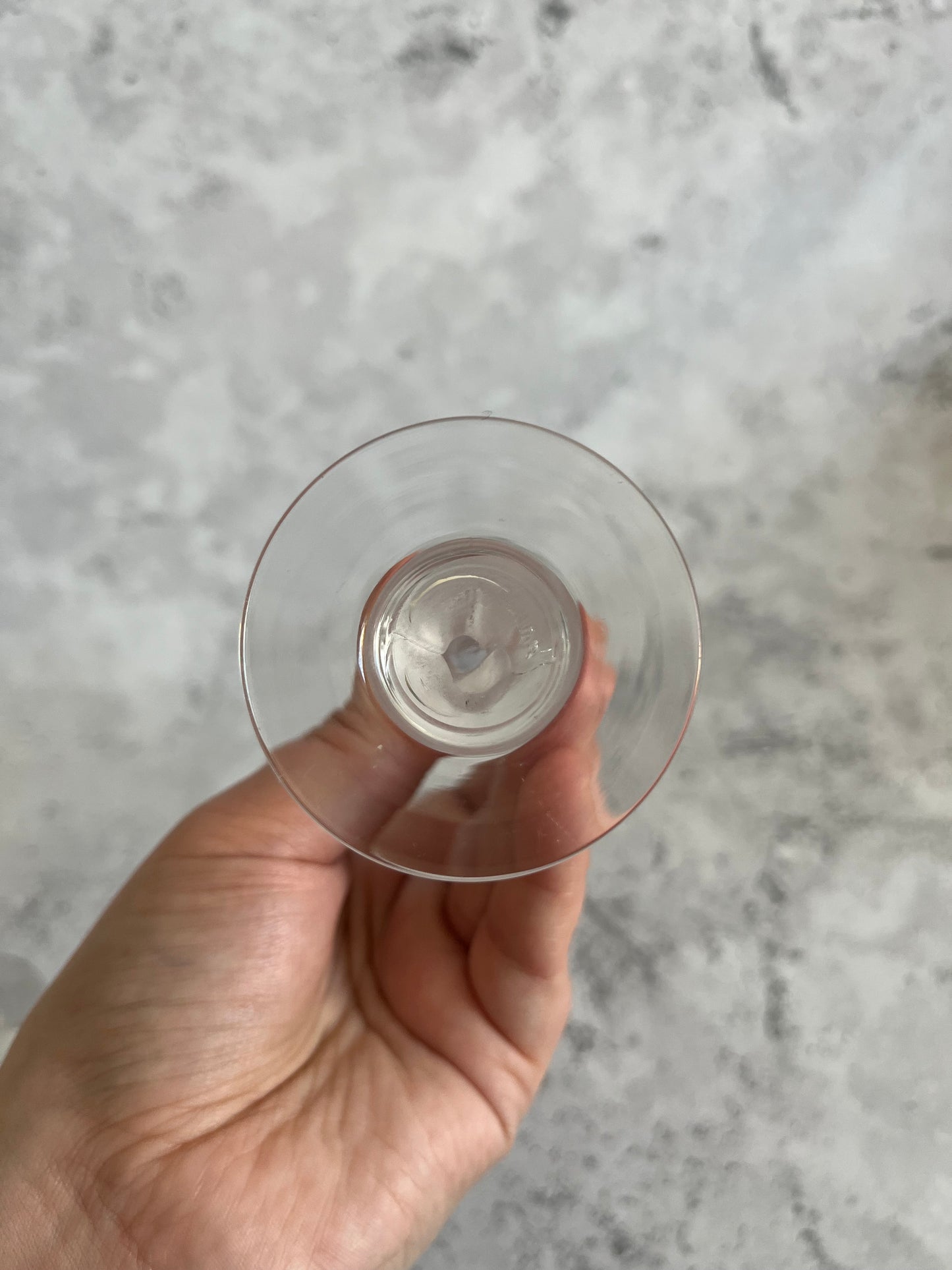 French Bayel Crystal Nude Frosted Venus Stem Liqueur Glasses Set Of 5