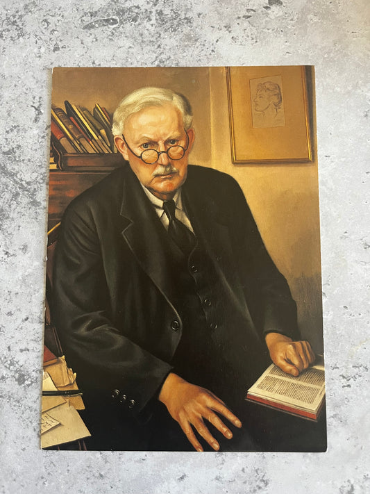 Portrait Of Albert Mansbridge by his son John Mansbridge 1947 Fine Art Blank Postcard