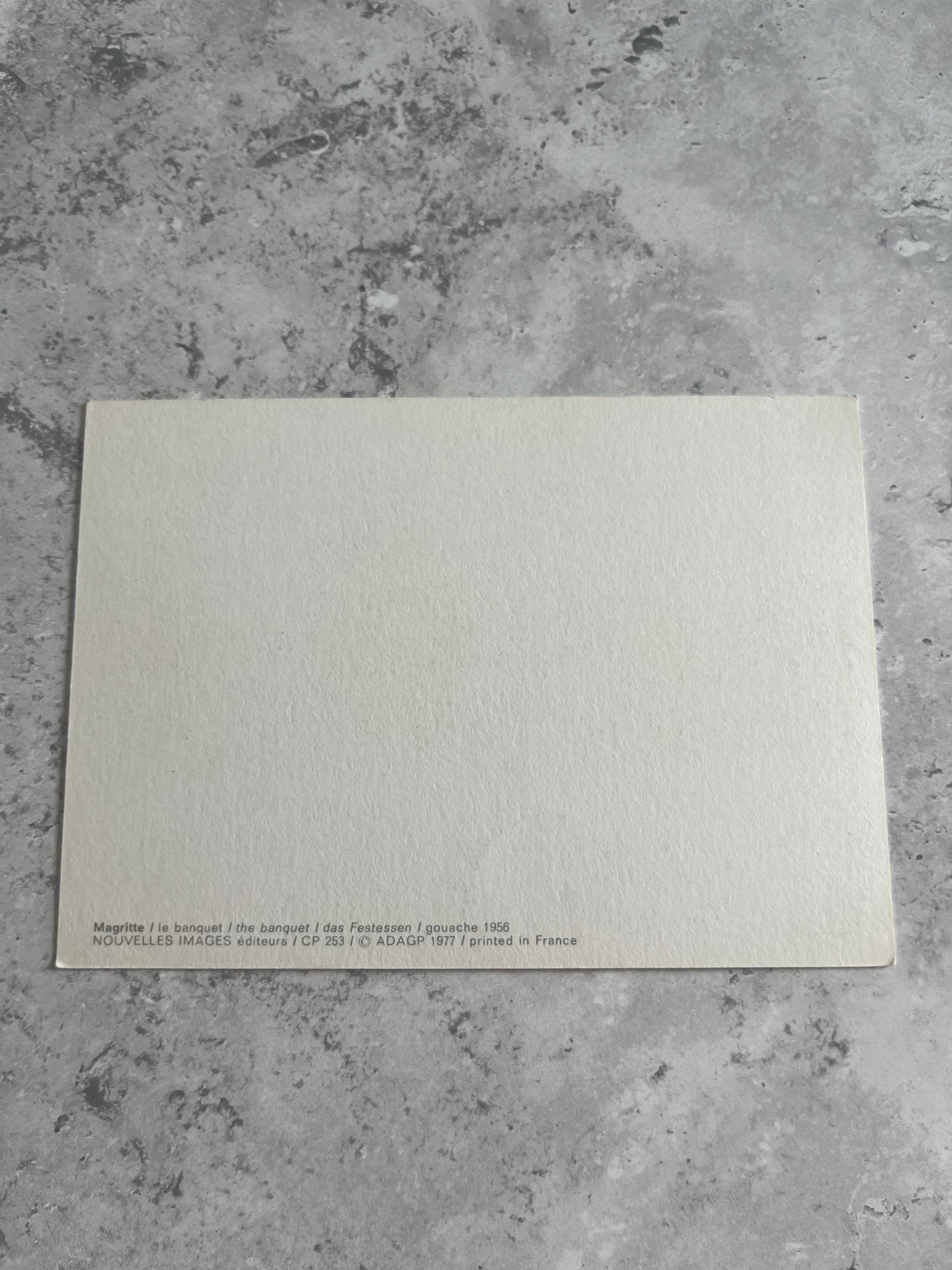 ‘Le Banquet’ The Banquet by René Magritte Surrealist Landscape Blank Postcard