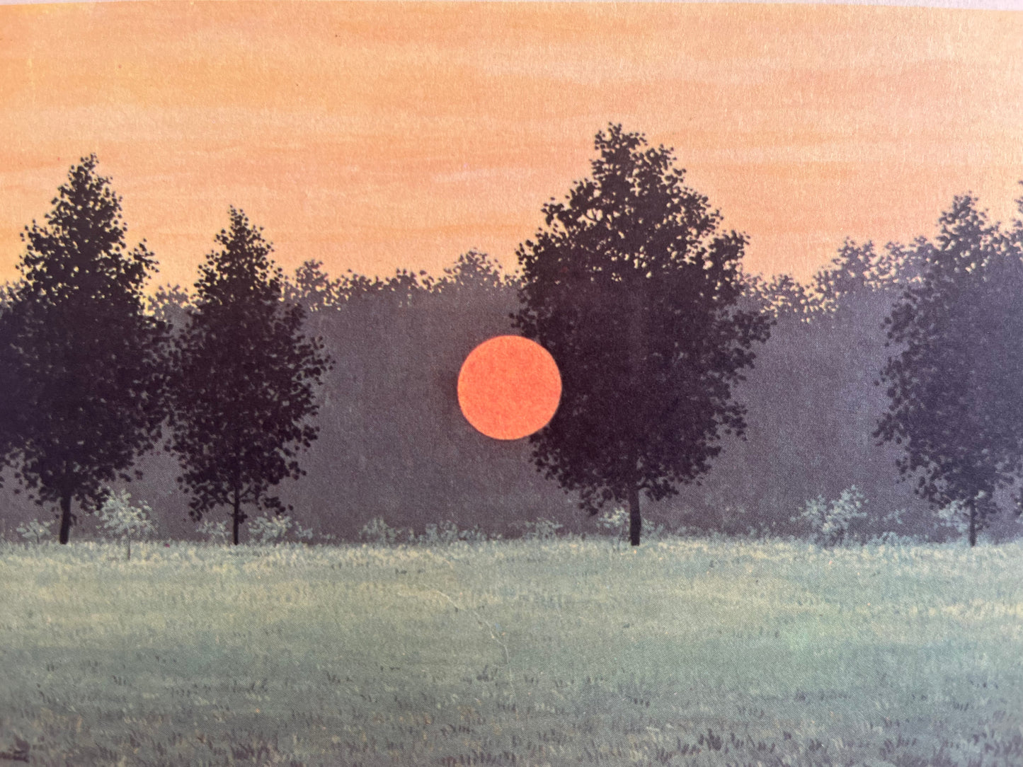‘Le Banquet’ The Banquet by René Magritte Surrealist Landscape Blank Postcard