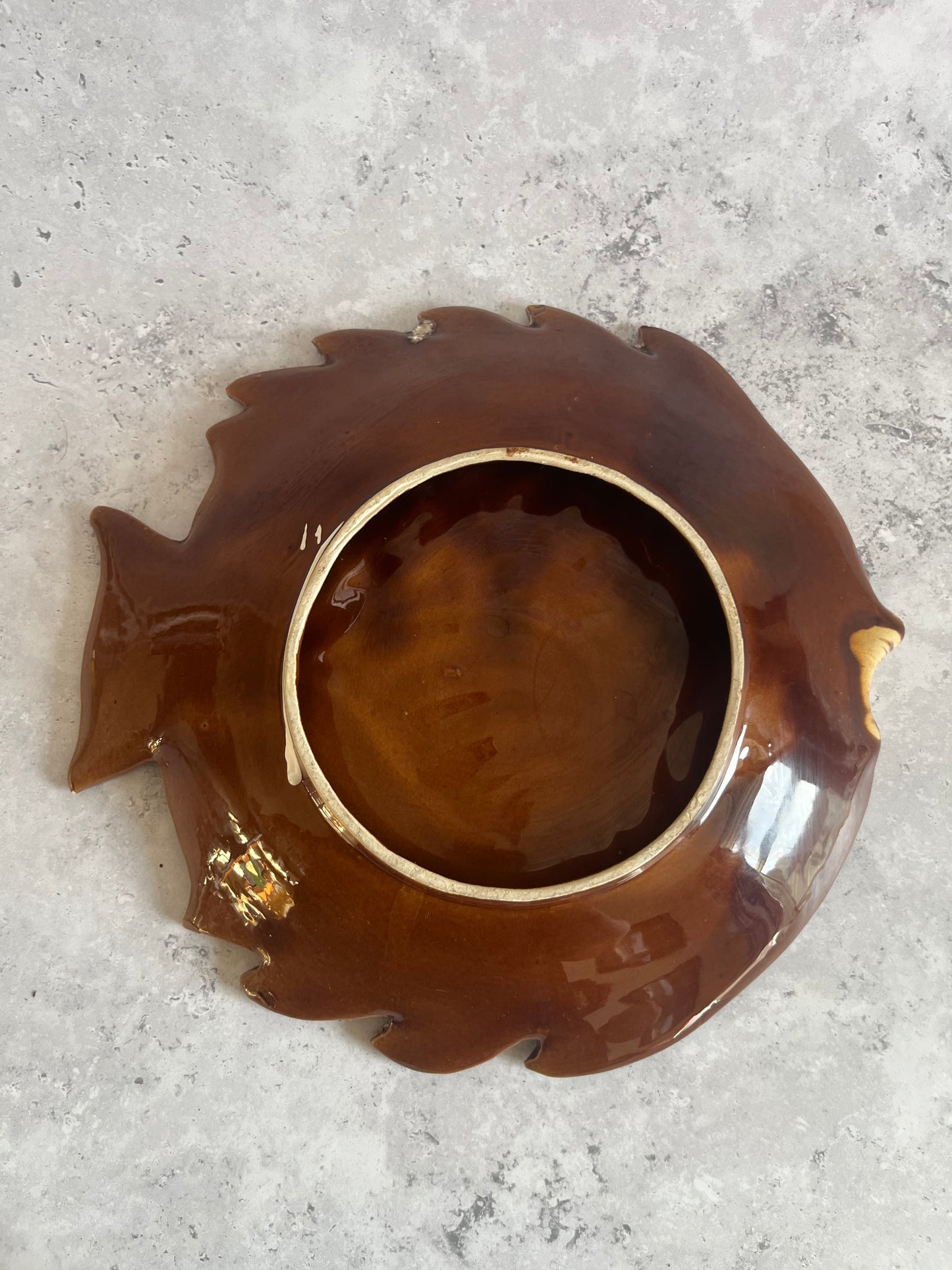 Vallaruis Pottery Decorative Fish Plate Mid Century Wall Decor Retro Serving Dish