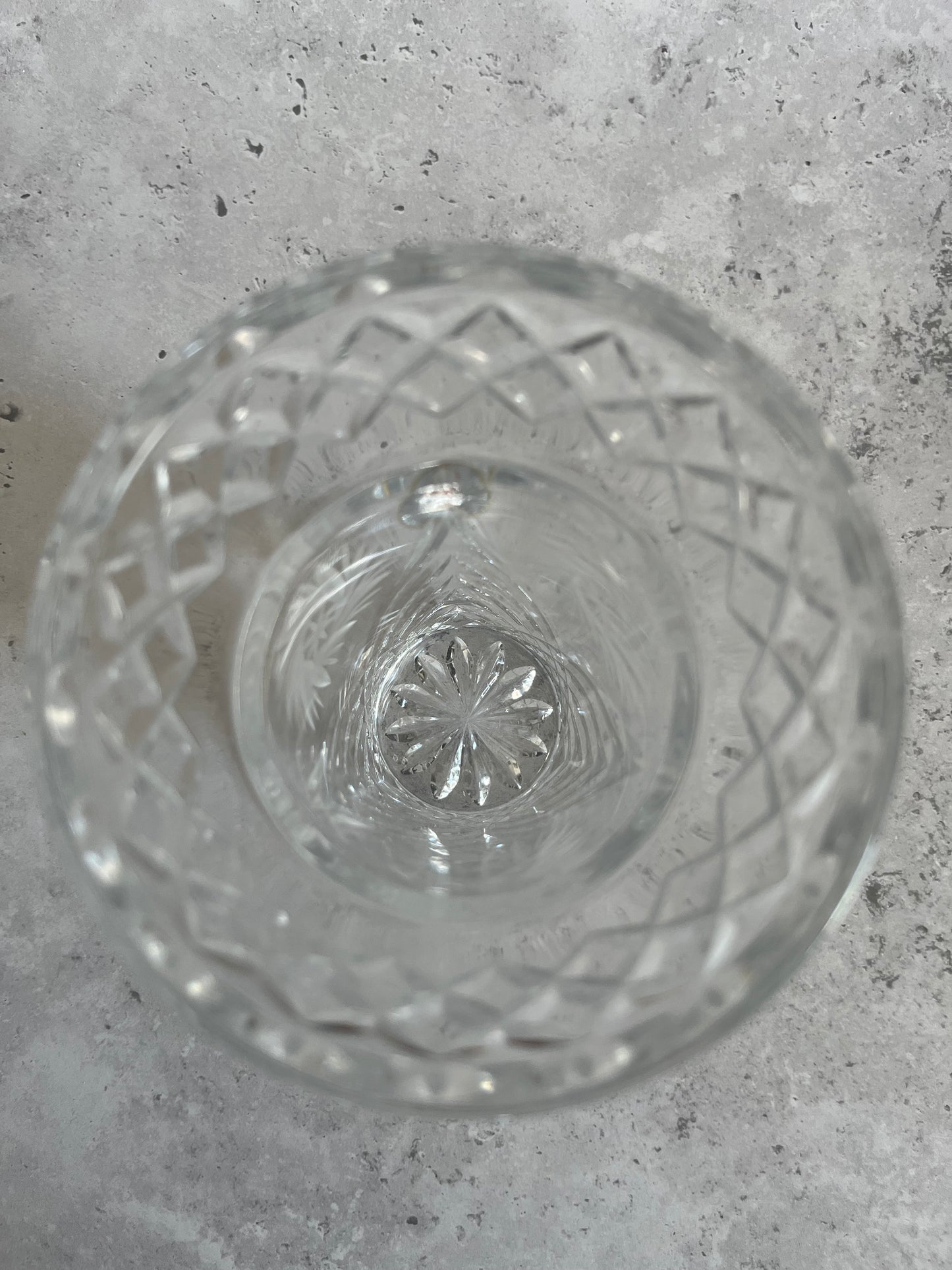 Vintage Dresden Germany Hand Cut 24% Lead Crystal Pinwheel Vase