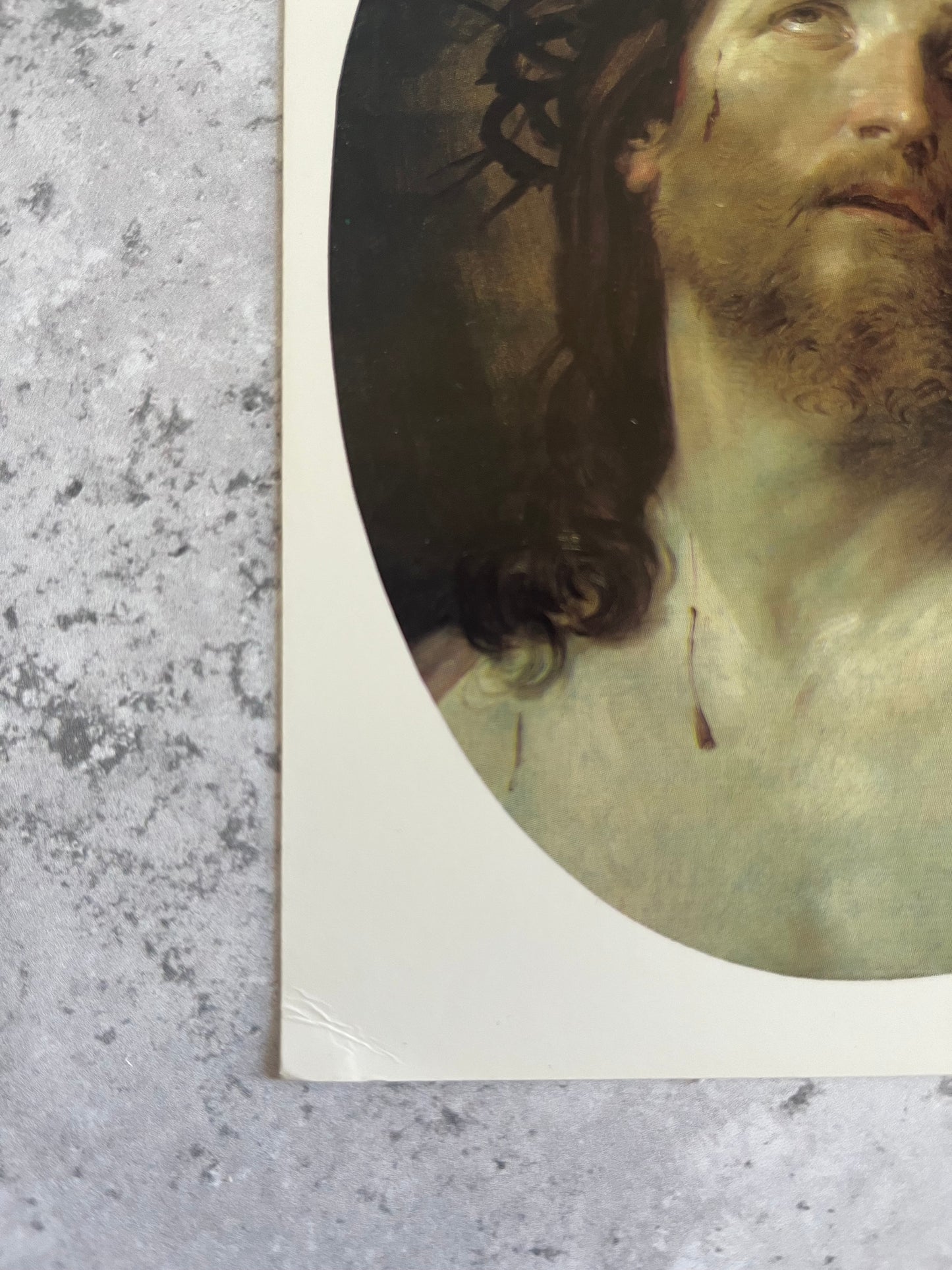 ‘Head Of Christ Crowned By Thorns’ by Guido Reni National Gallery Fine Art Blank Postcard