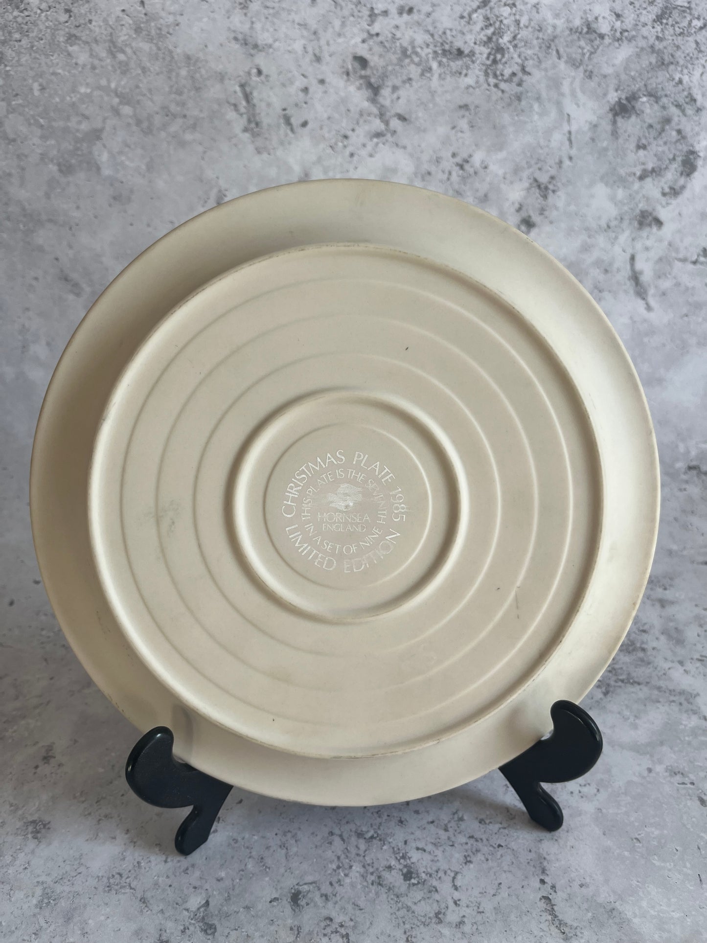 Hornsea 1985 Limited Edition Christmas Plate 7 of 9 Vintage Ceramic Wall Plate