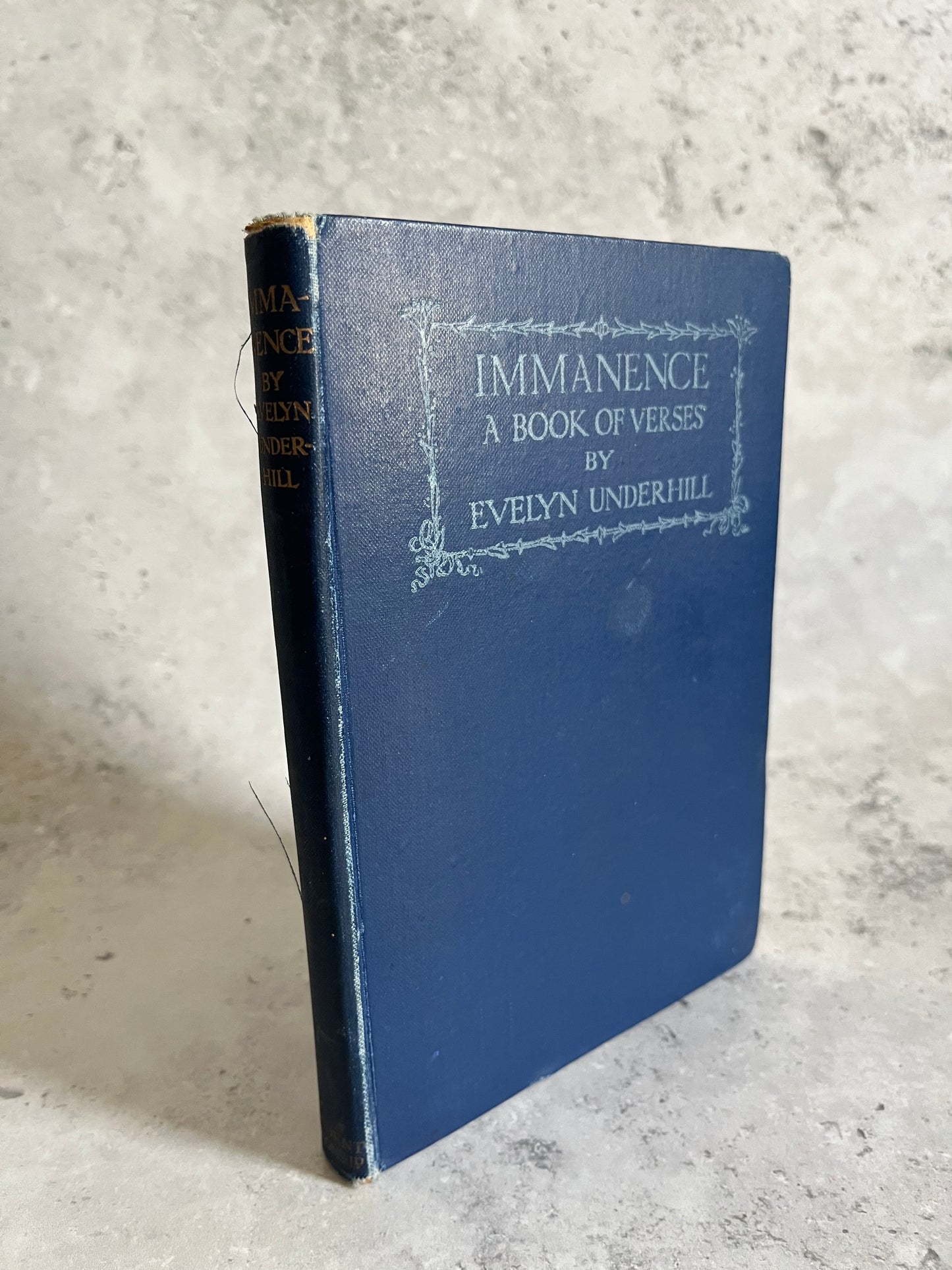 Immanence A Book Of Verses By Evelyn Underhill JM Dent 1913 Ed Hardback Book