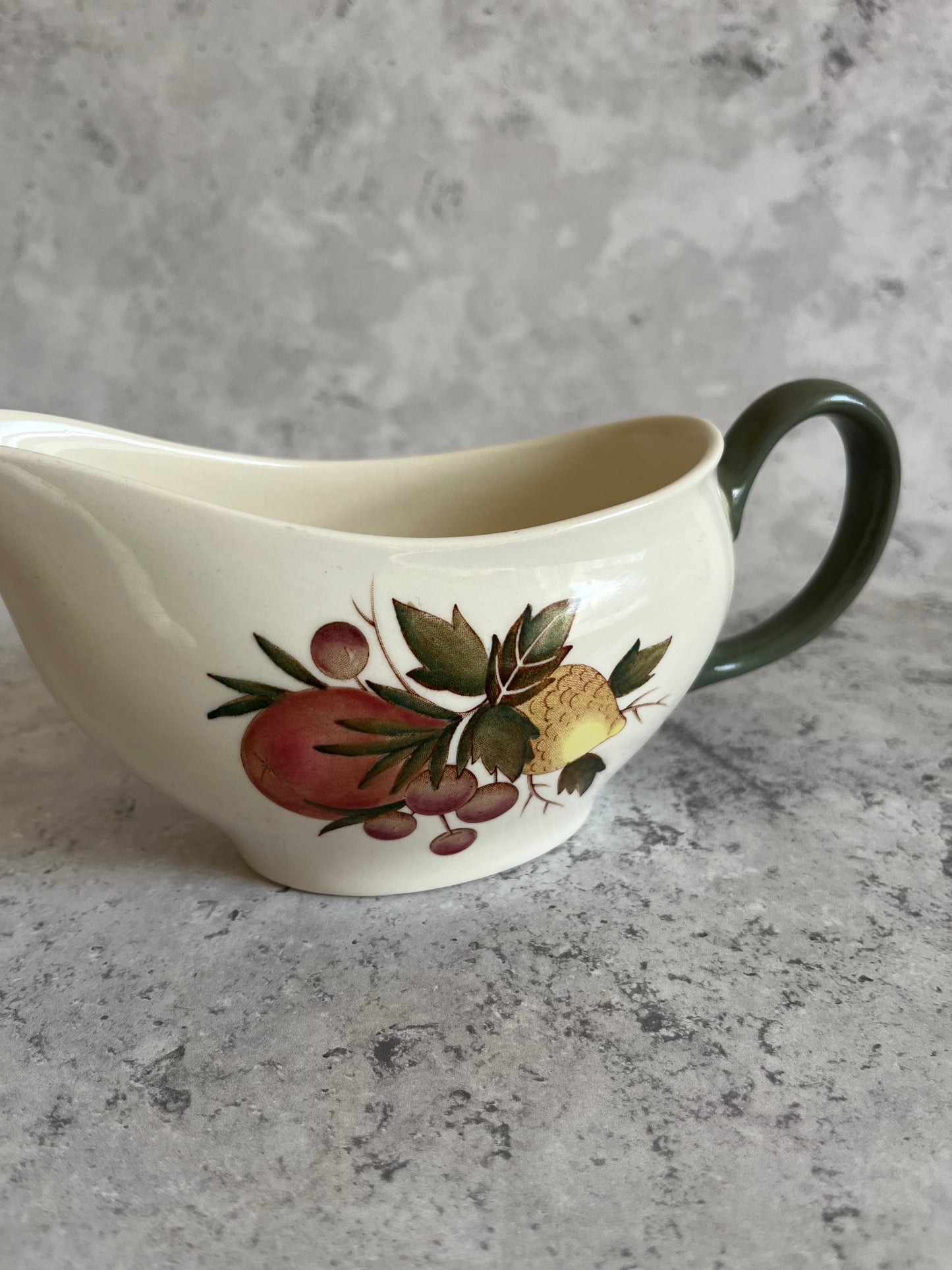 Wedgwood Covent Garden Pattern Gravy Boat 1960s Ceramic Fruit Design