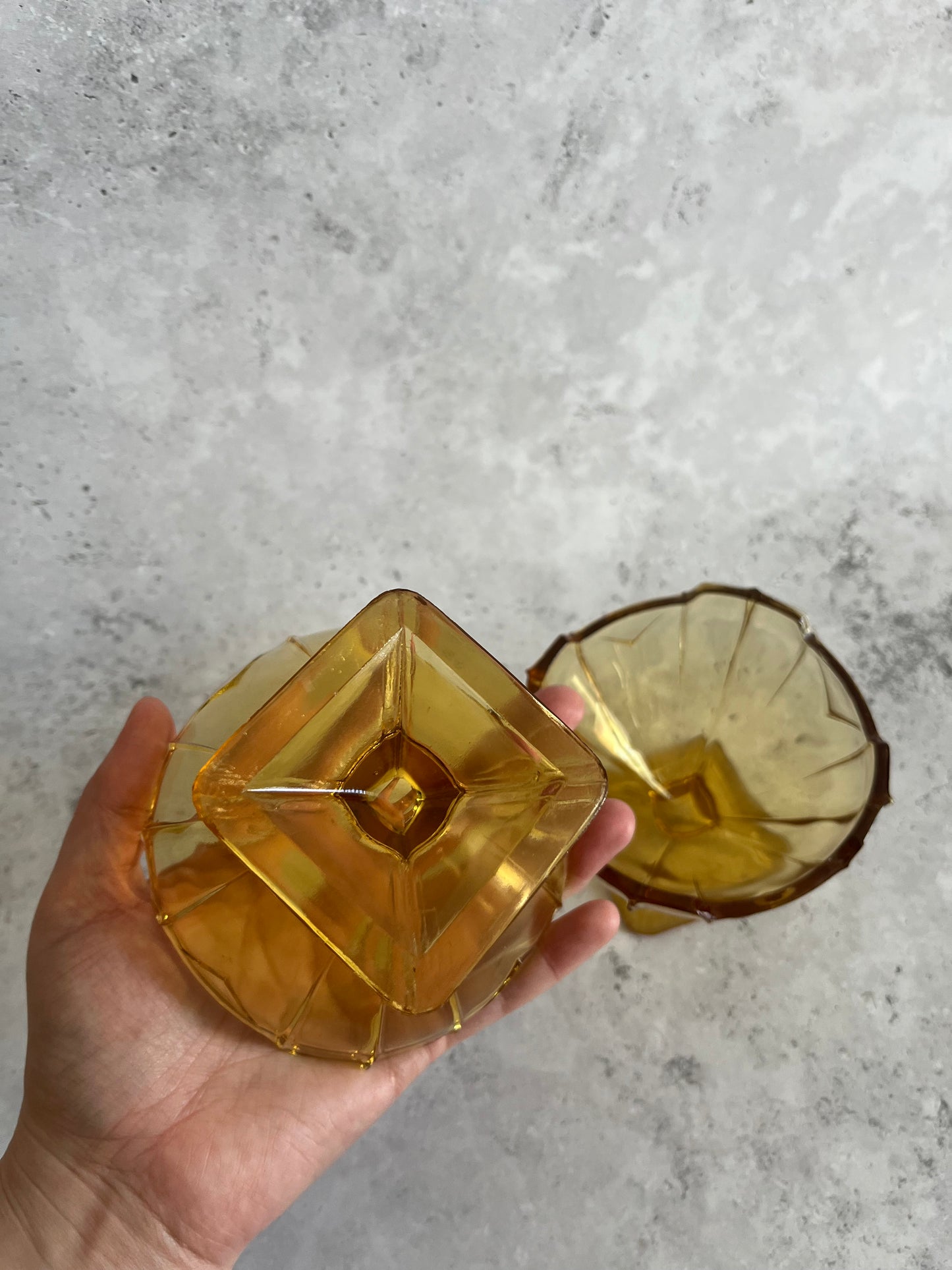 Vintage Sowerby Art Deco Dessert Dishes Set Of 2 Chevron Trifle Bowls