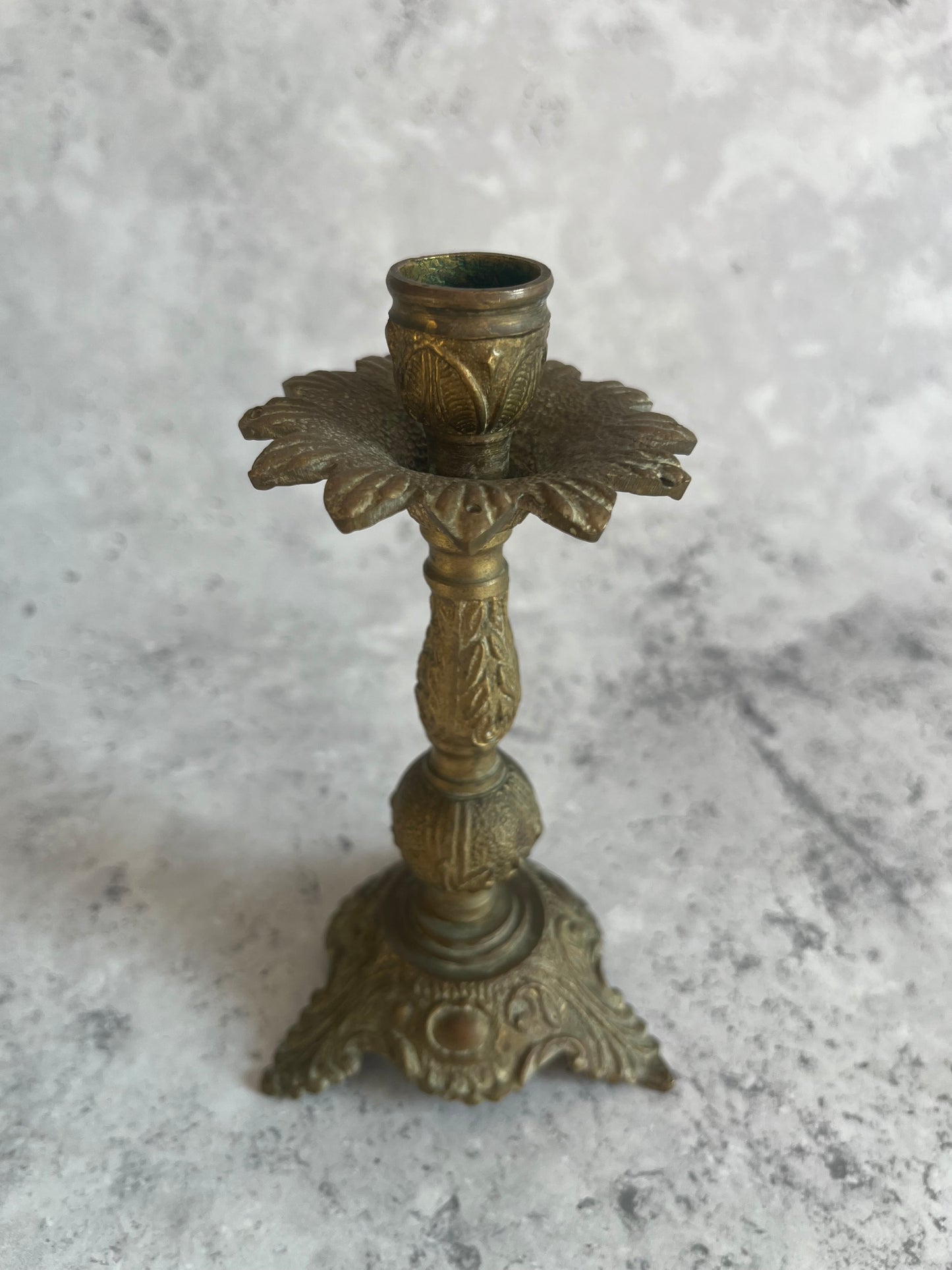 Vintage French Rococo Revival Single Candlestick Ornate Design