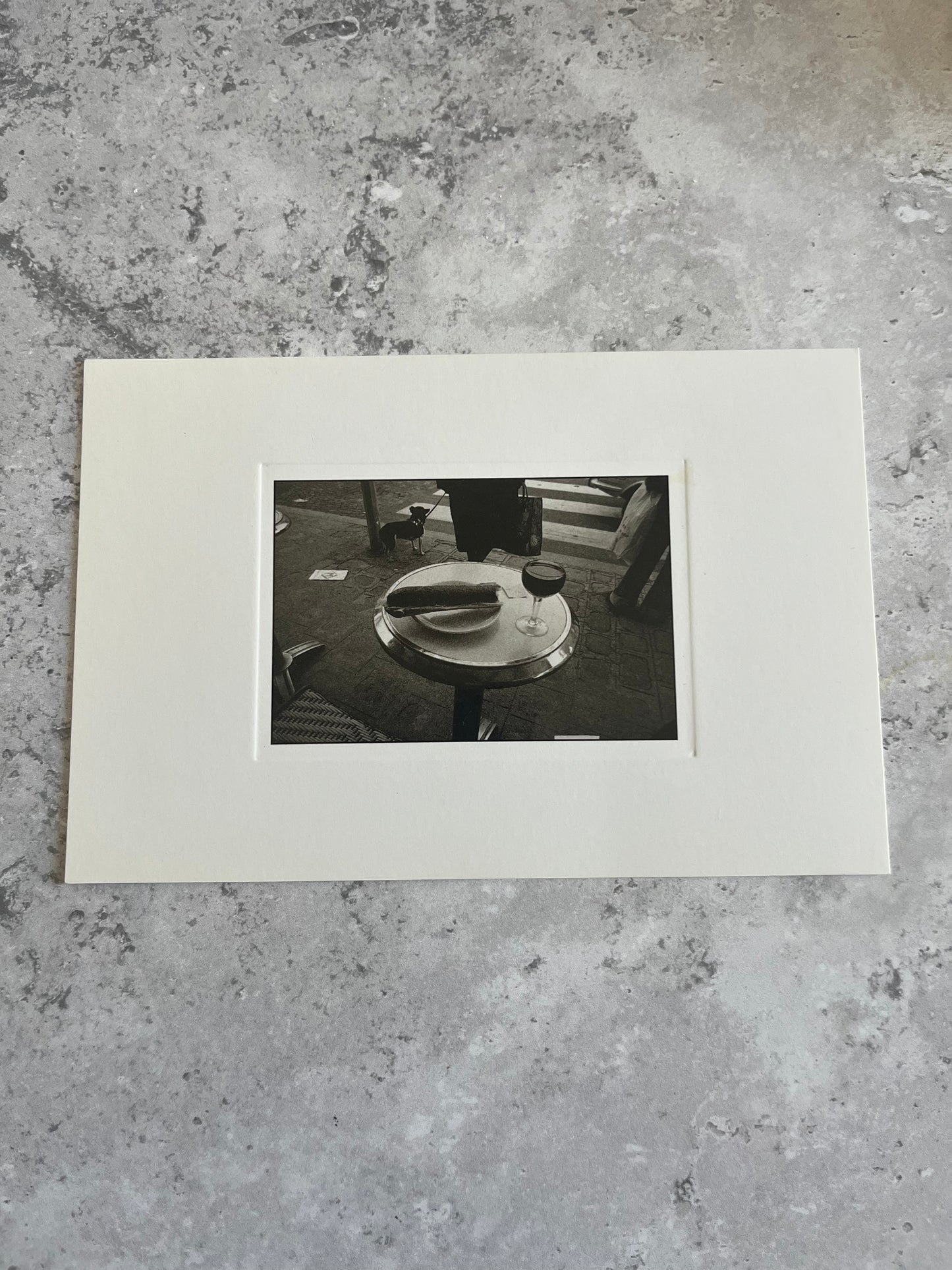 ‘Le Sandwich’ By Olivier Garros Paris Black and White Photography Blank Postcard