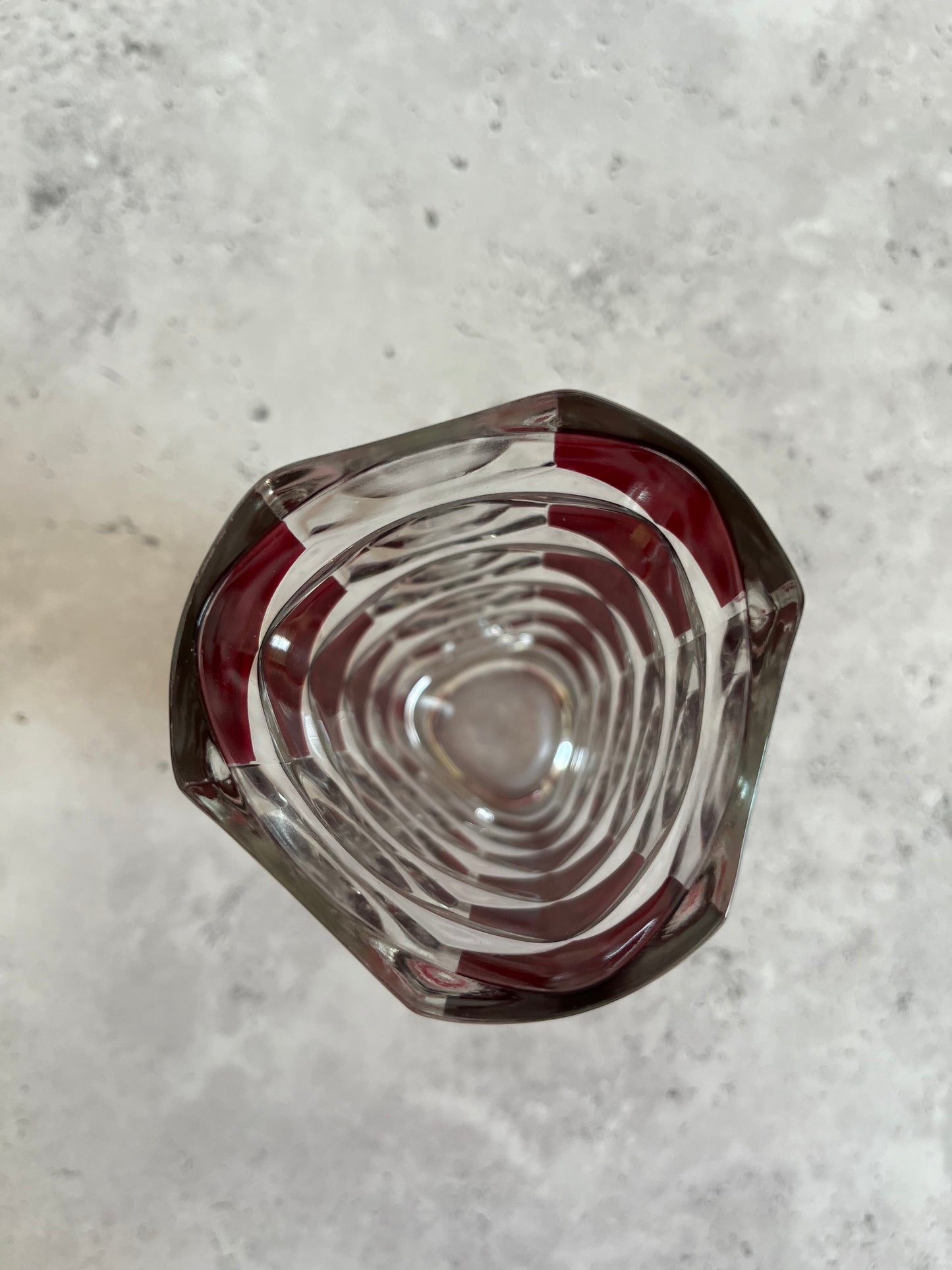 Vintage Luminarc Windsor Rubis Glass Vase 17cm H Retro 1970’s Style