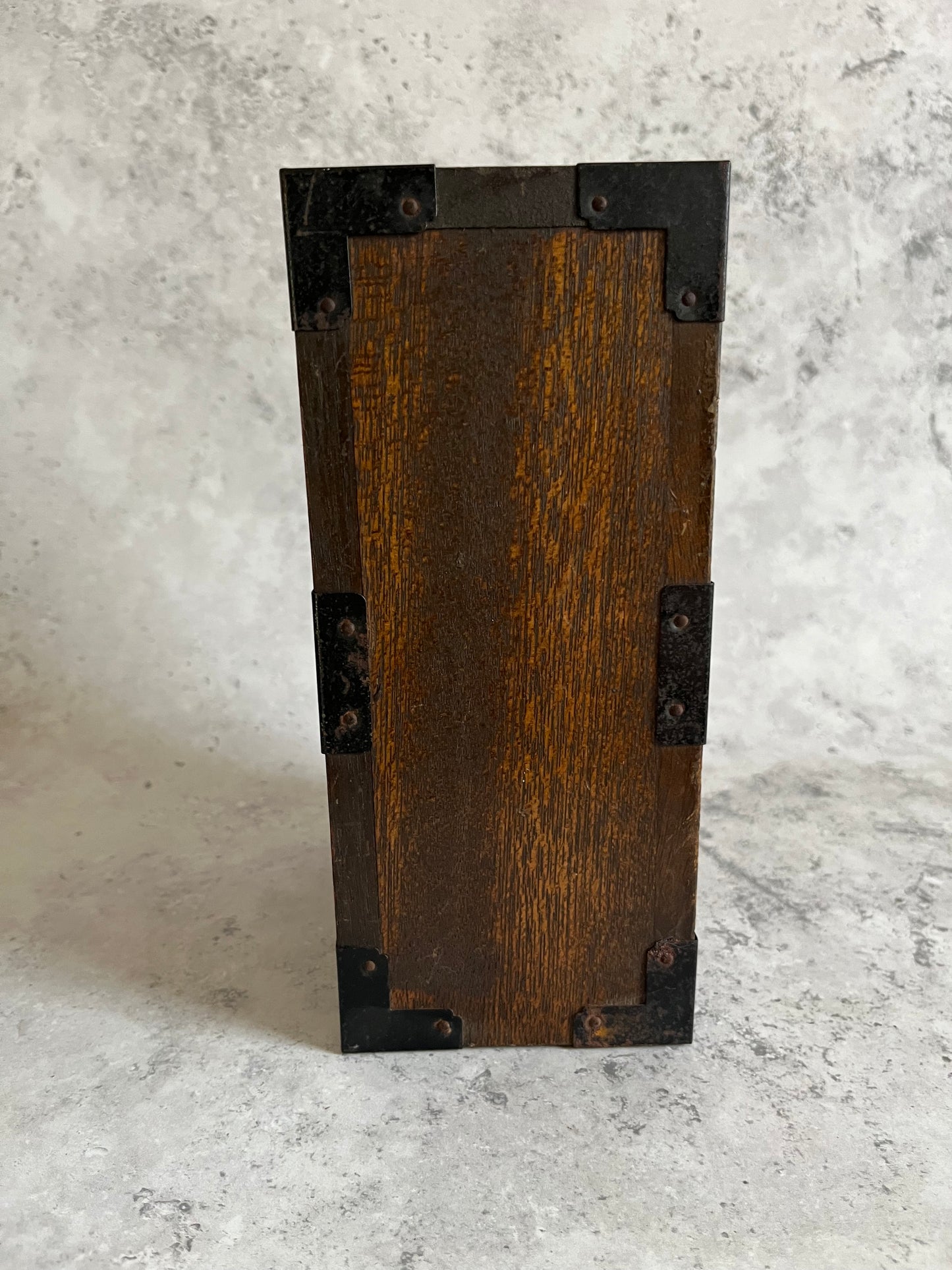 Vintage Japanese Wooden Money Box Nomura Sercurities 20C