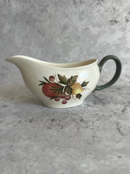 Wedgwood Covent Garden Pattern Gravy Boat 1960s Ceramic Fruit Design