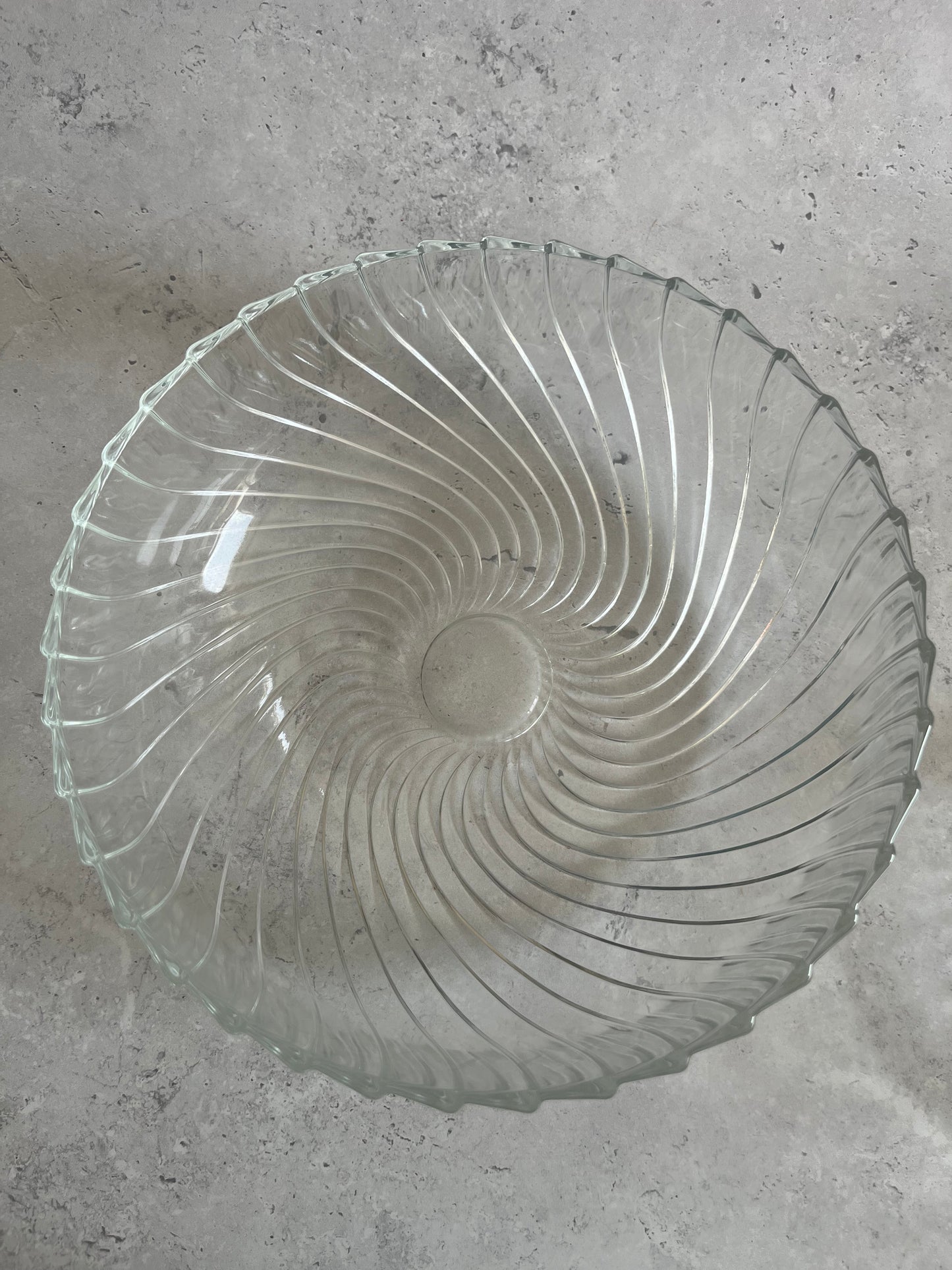 Vintage Clear Glass Spiral Pattern Dessert Bowl Set Of 4 Bowls