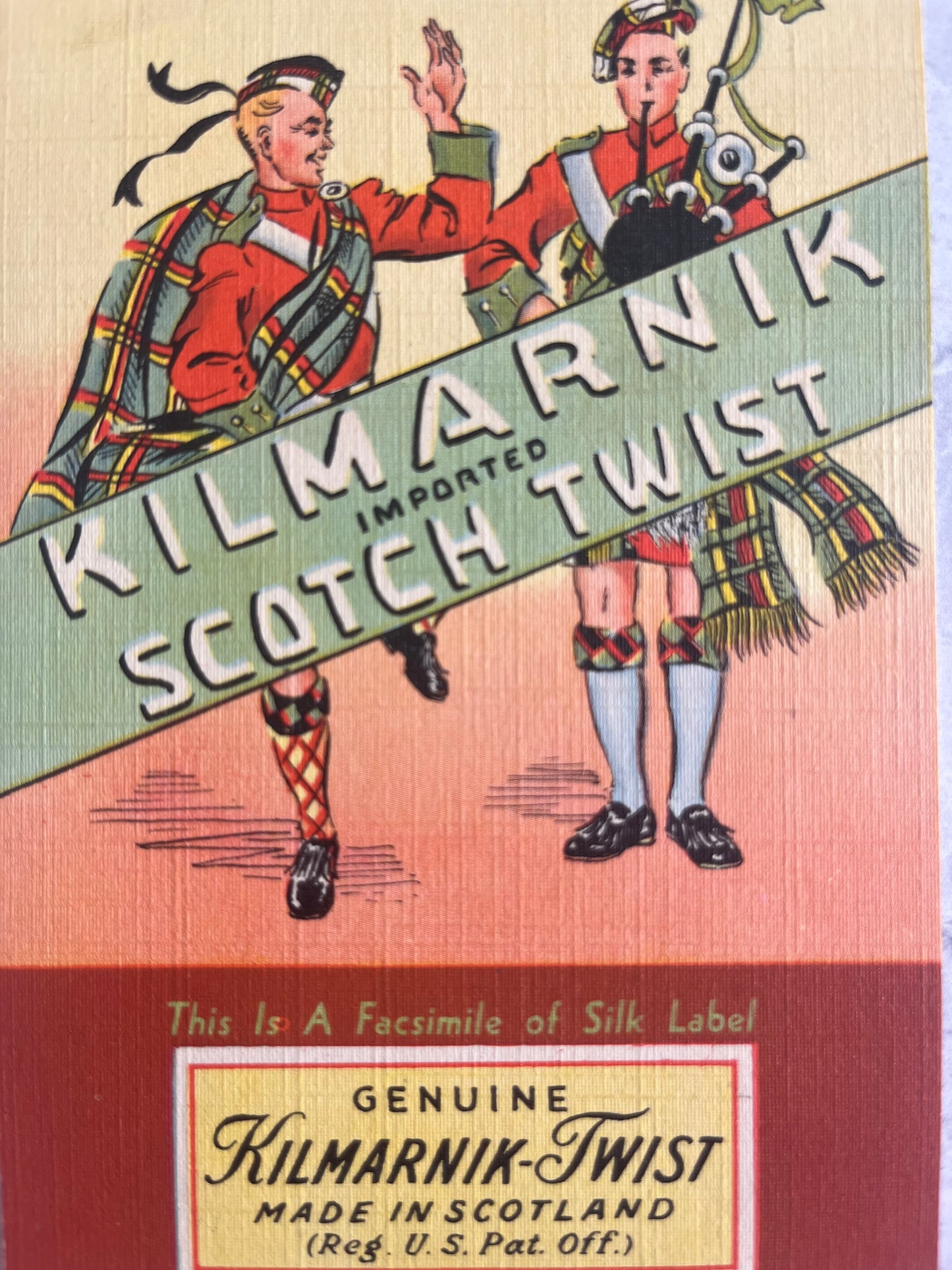 Vintage 1940’s Kilmarnik Fabrics Advertising Linen Blank Postcard