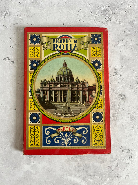 Vintage Ricordo Di Roma Parte 1A Foldout Postcard Souvenir Book Italian