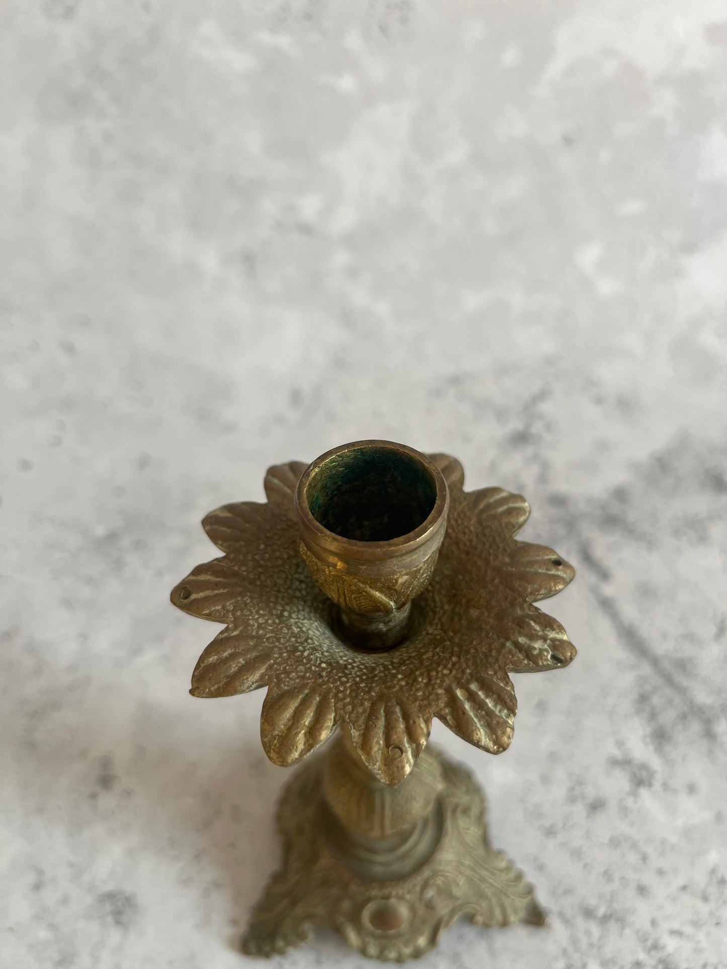 Vintage French Rococo Revival Single Candlestick Ornate Design