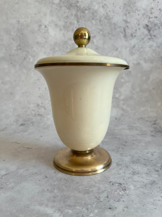 Vintage Pop Up Cigarette Dispenser White Gold Colour Accents