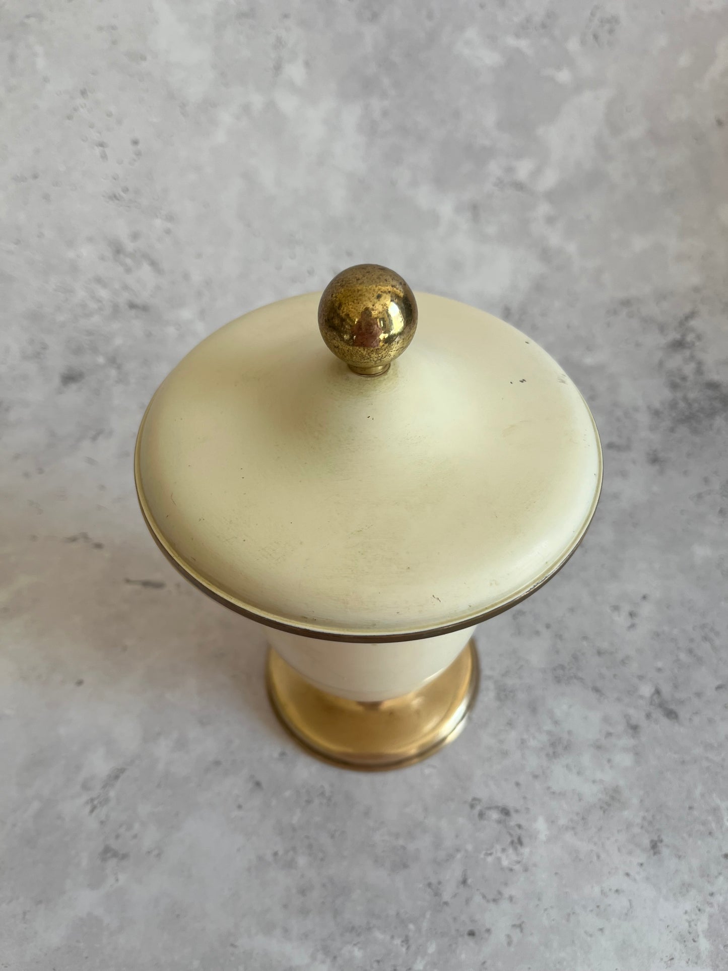 Vintage Pop Up Cigarette Dispenser White Gold Colour Accents