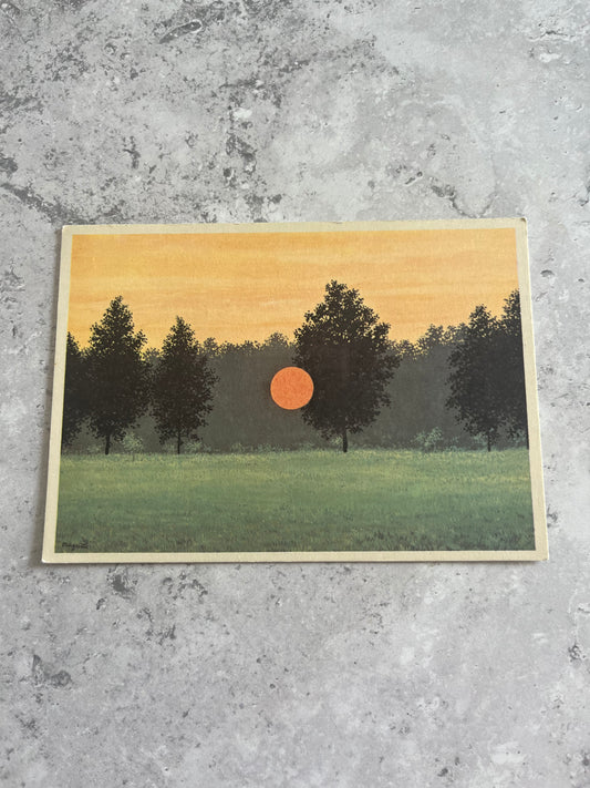 ‘Le Banquet’ The Banquet by René Magritte Surrealist Landscape Blank Postcard