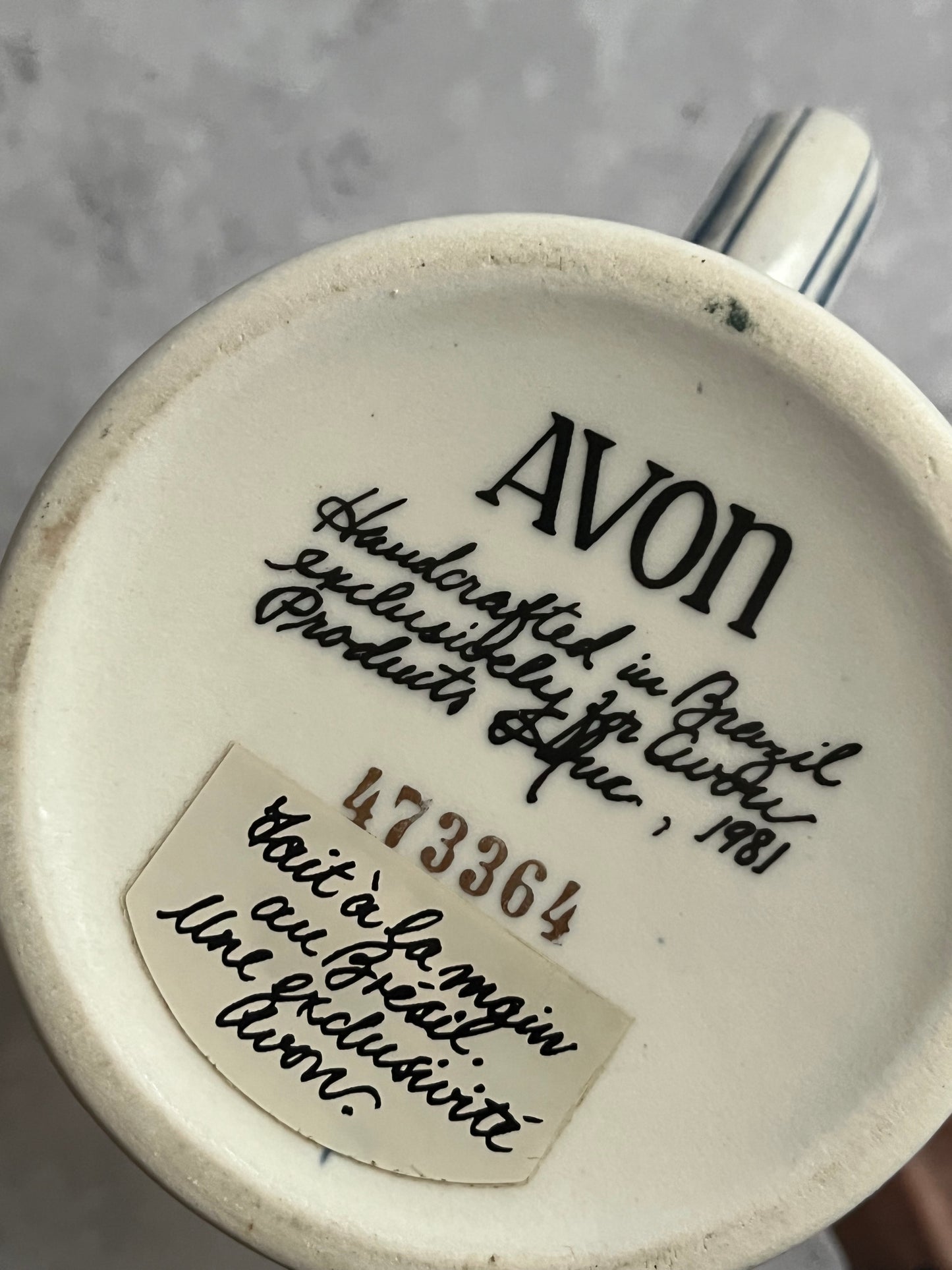 Vintage Avon Handcrafted Aviation Themed Stein 1981 Tankard With Lid