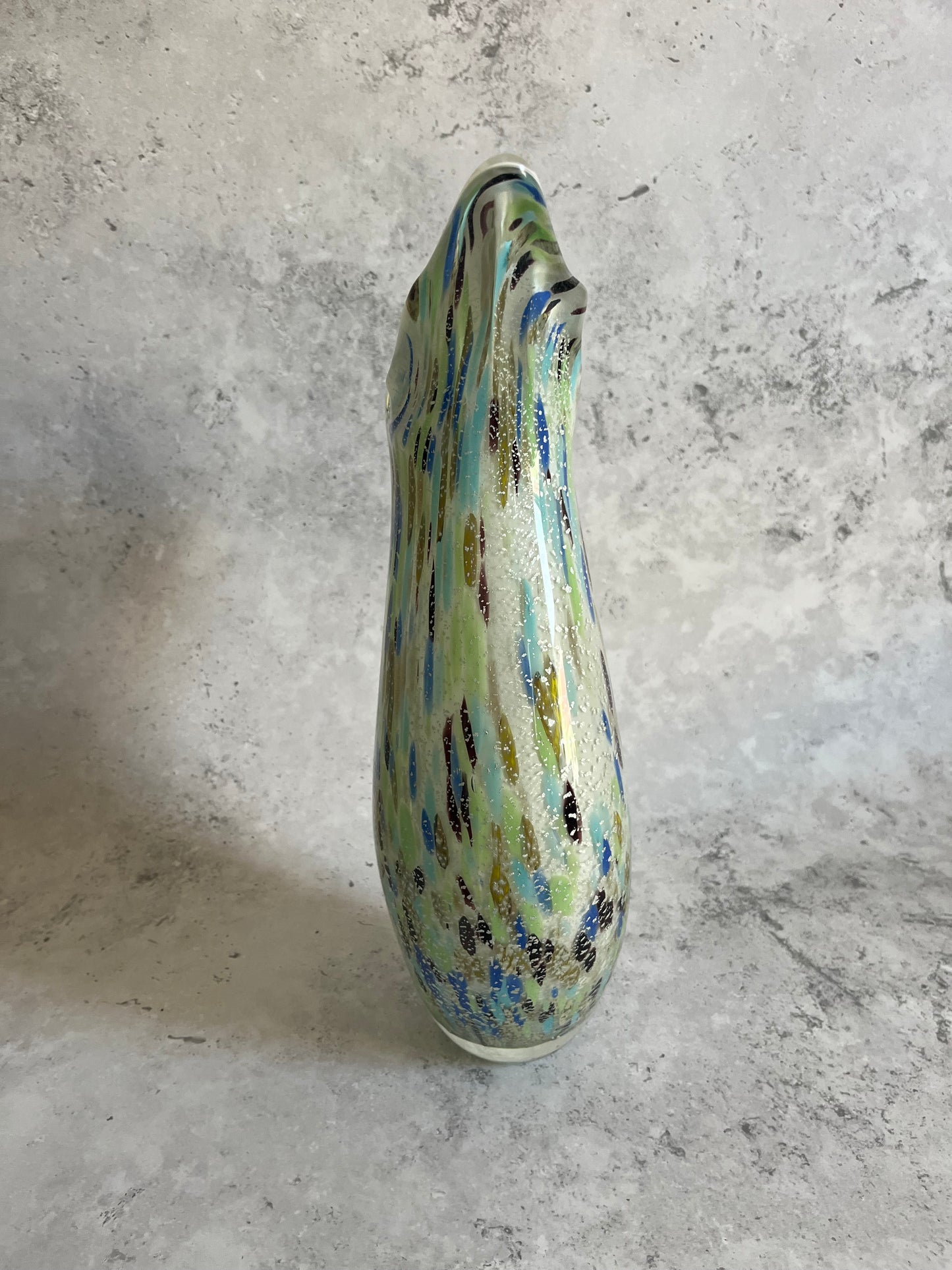 Vintage Murano Confetti Style Jug Italian Glass Pitcher Multi Walled Glass