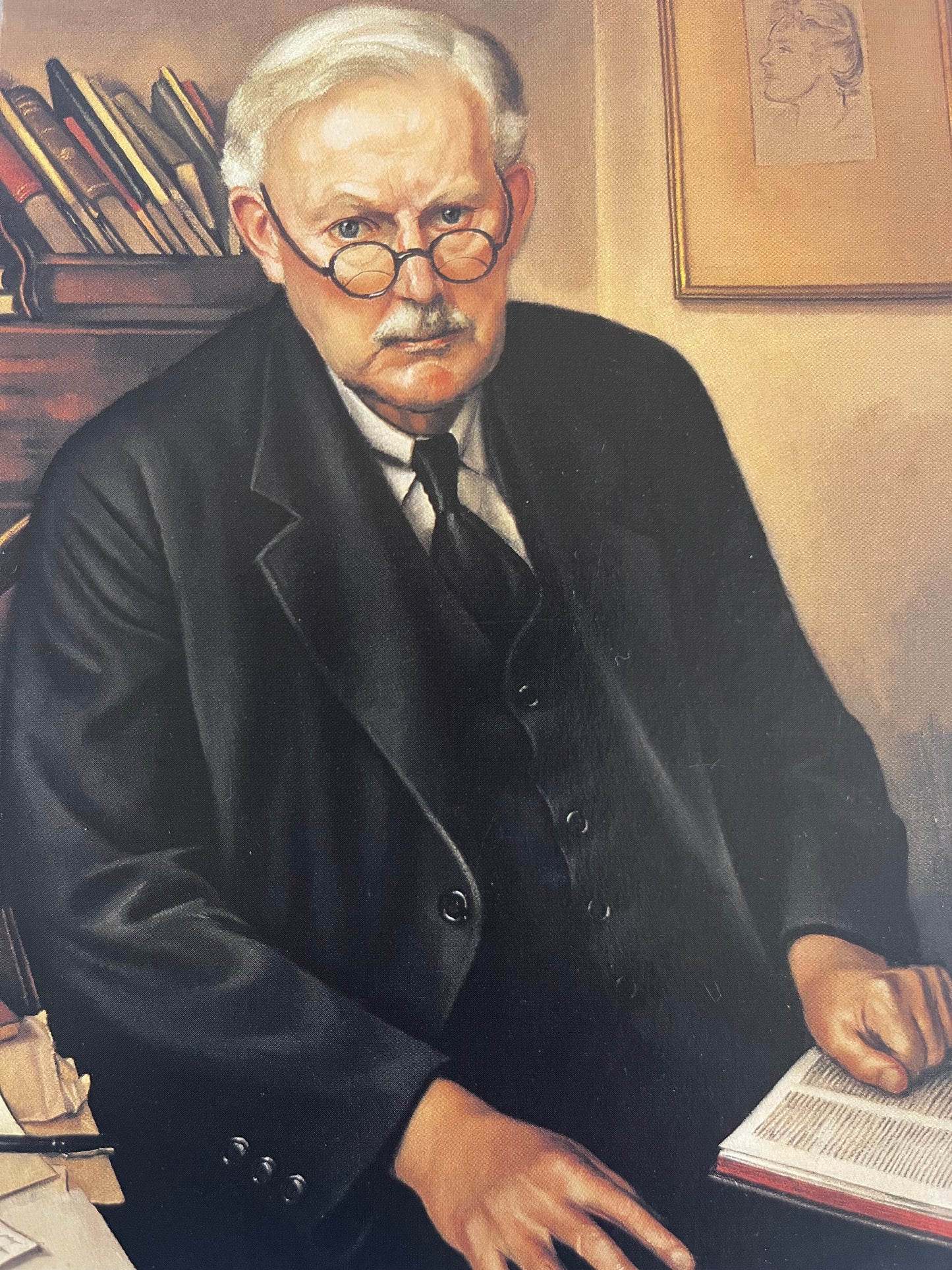 Portrait Of Albert Mansbridge by his son John Mansbridge 1947 Fine Art Blank Postcard