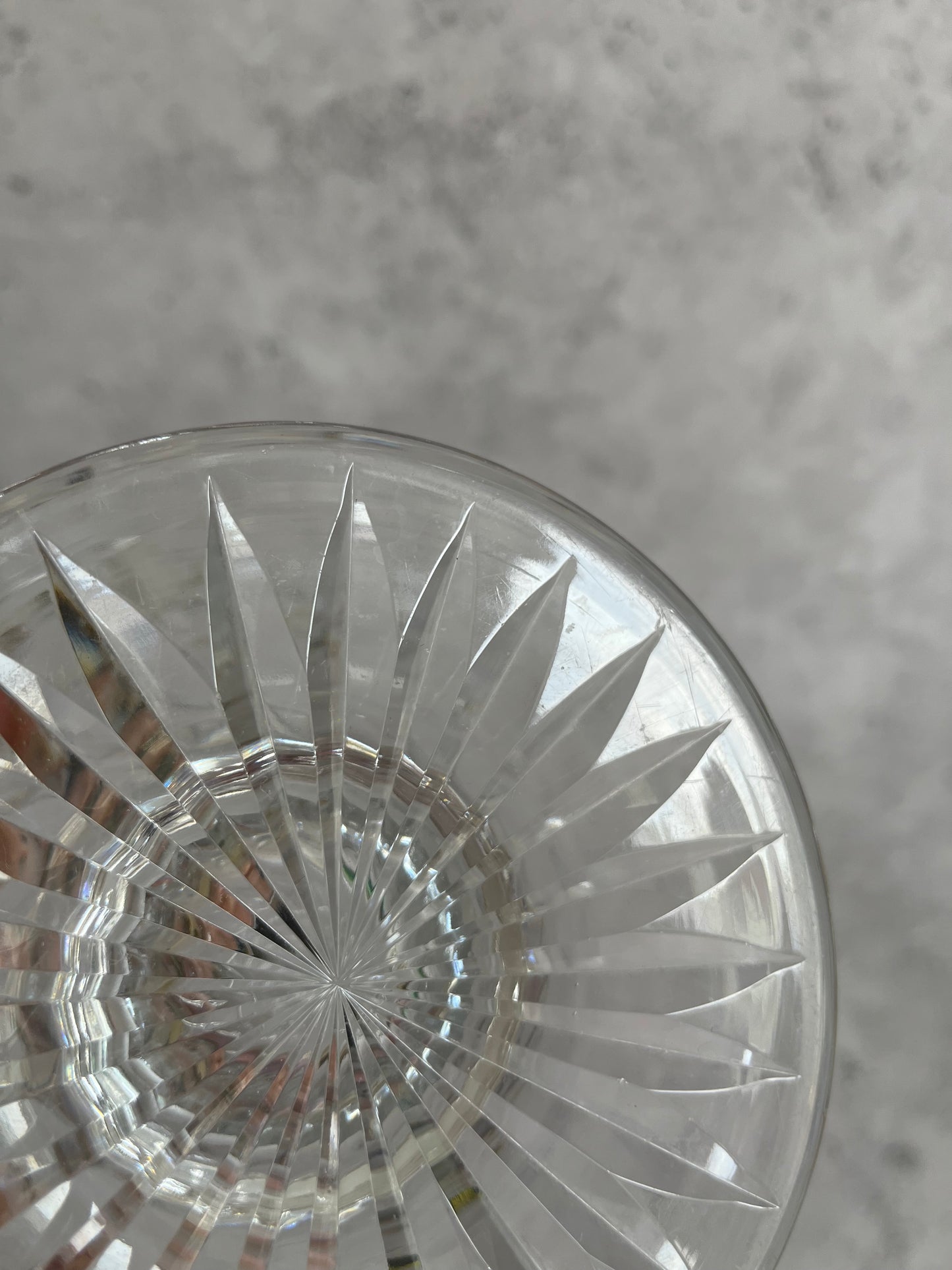 Vintage Clear Glass Art Deco Style Conical Vase Footed 7.5’’ High