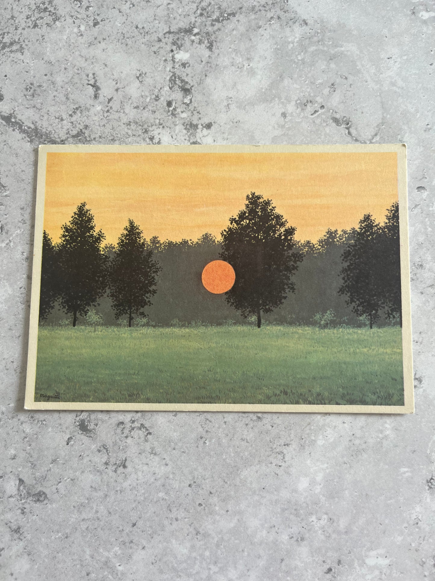 ‘Le Banquet’ The Banquet by René Magritte Surrealist Landscape Blank Postcard