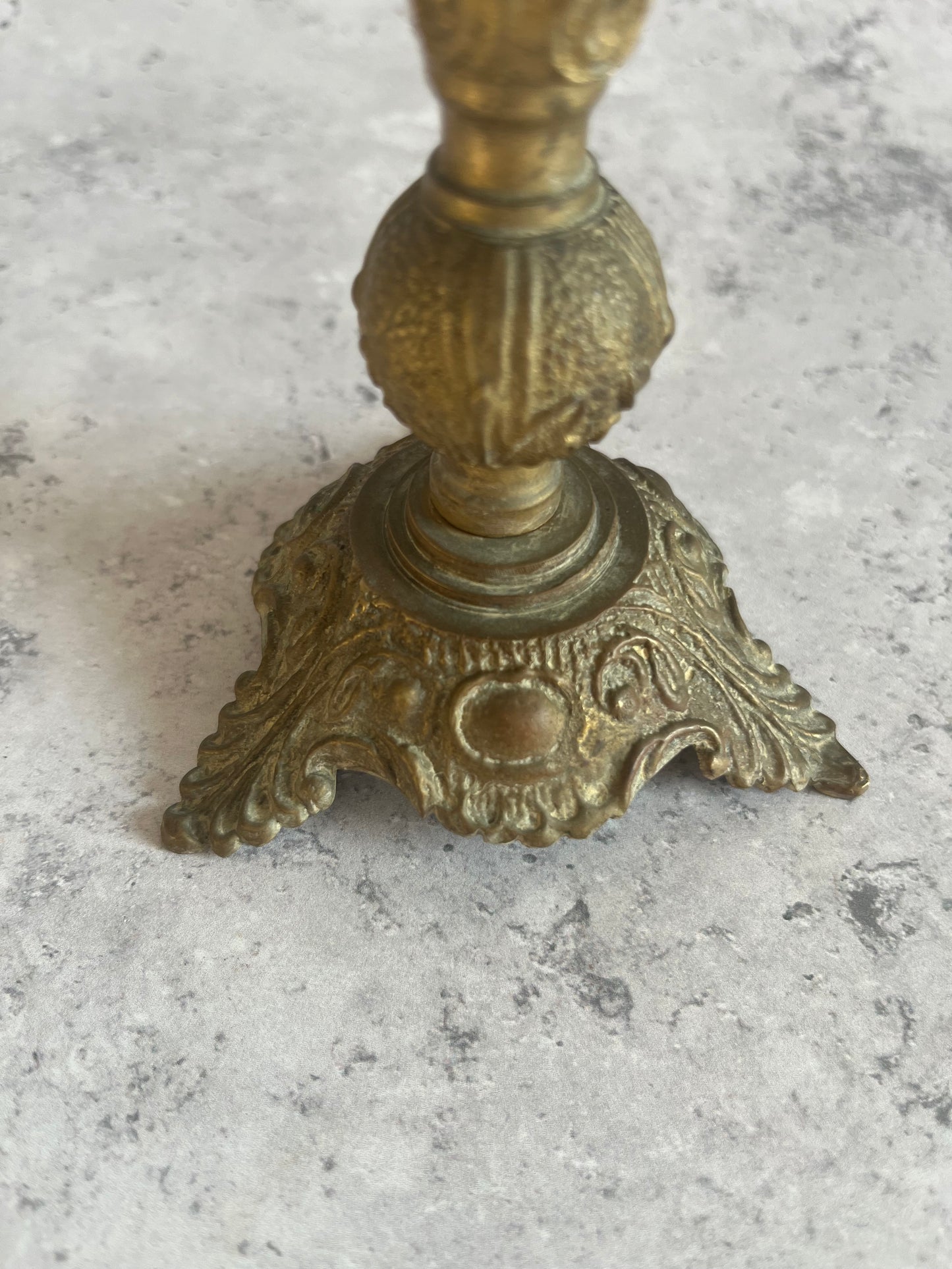 Vintage French Rococo Revival Single Candlestick Ornate Design